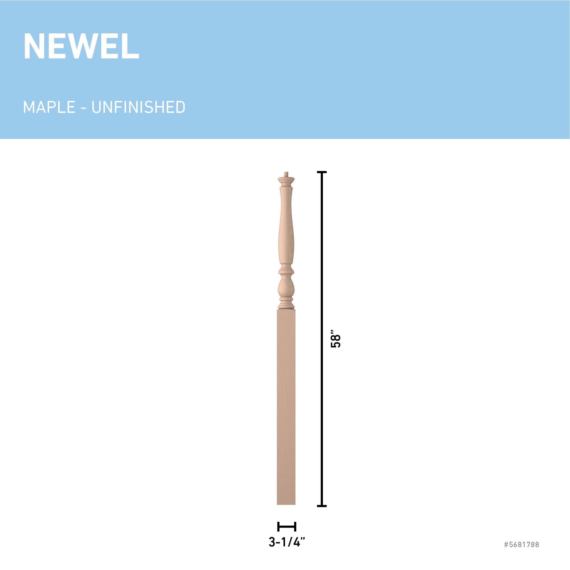 L.J. Smith Stair Systems LJP-3915-M Interior-Stairpart-Newel-Posts - View #3