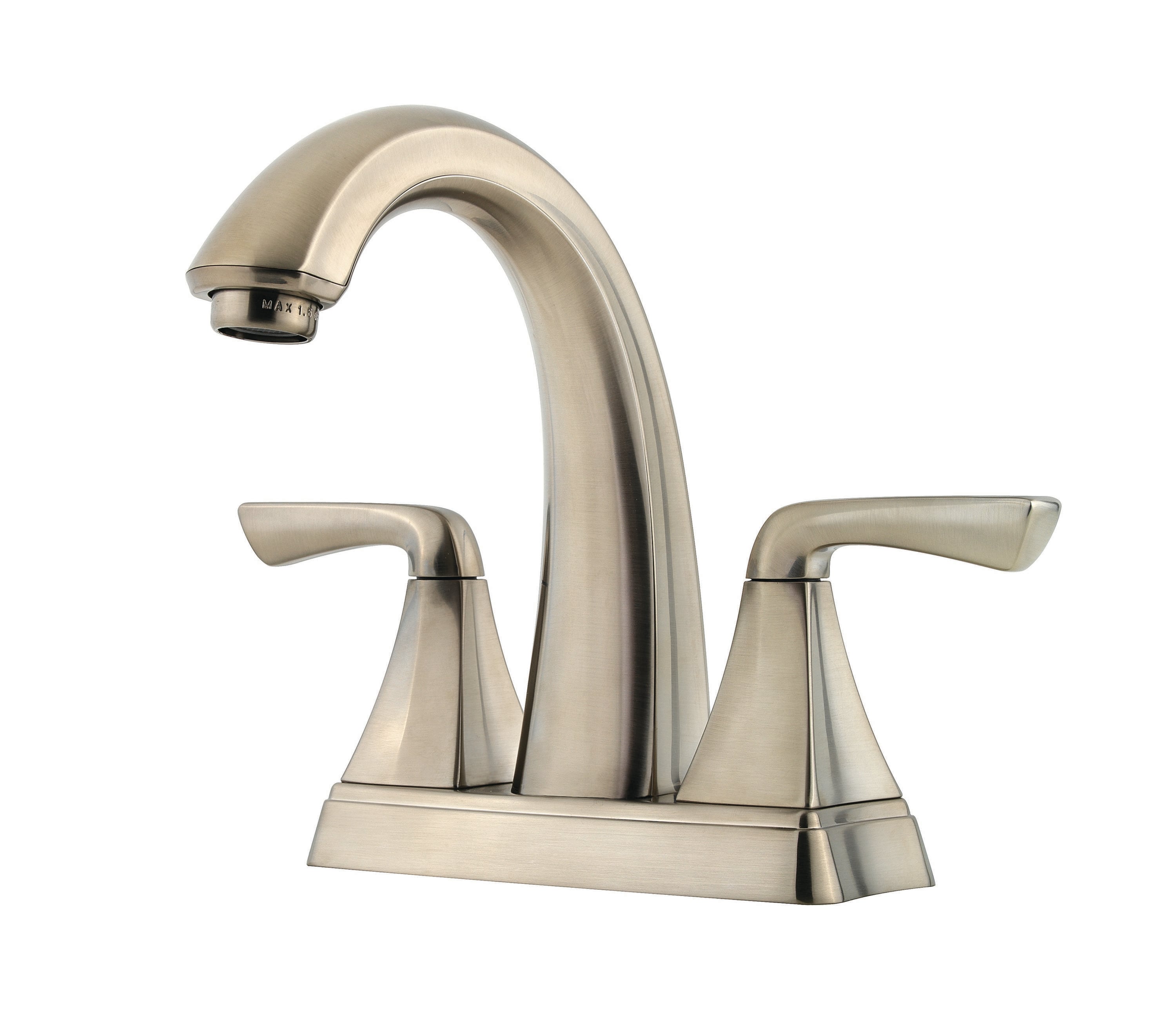 Pfister Selia Brushed Nickel 4 In Centerset 2 Handle Watersense Bathroom Sink Faucet With Drain