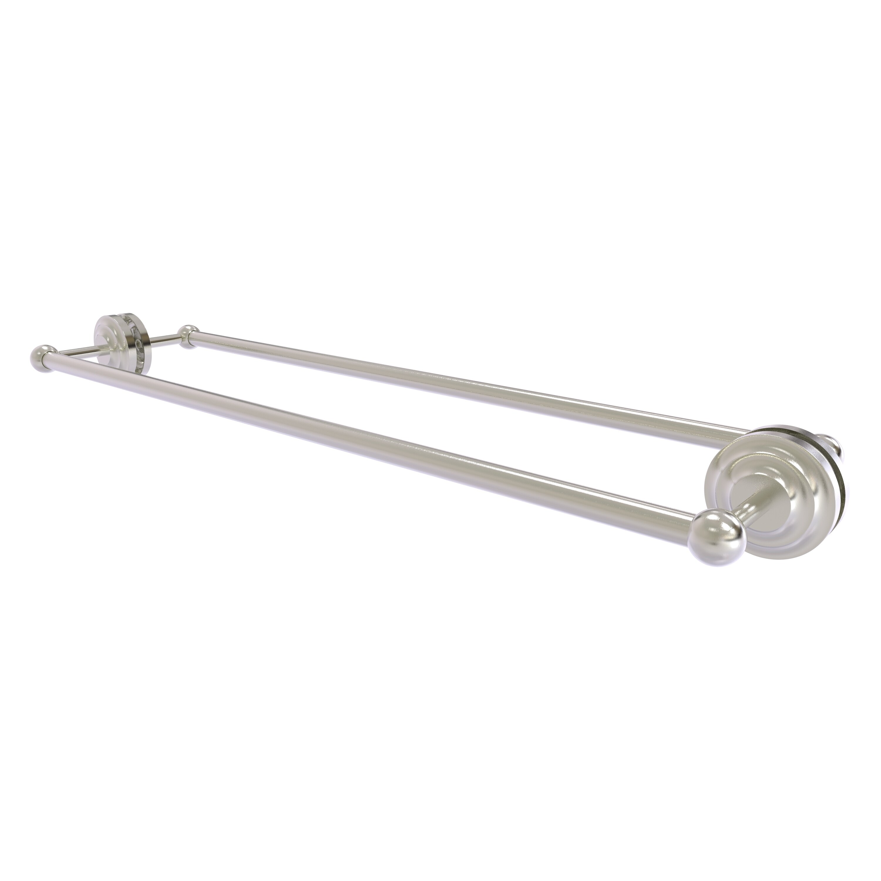 Allied Brass QN-41-BB-30-SN Que New 30-in double Satin Nickel Wall mount Double Towel Bar
