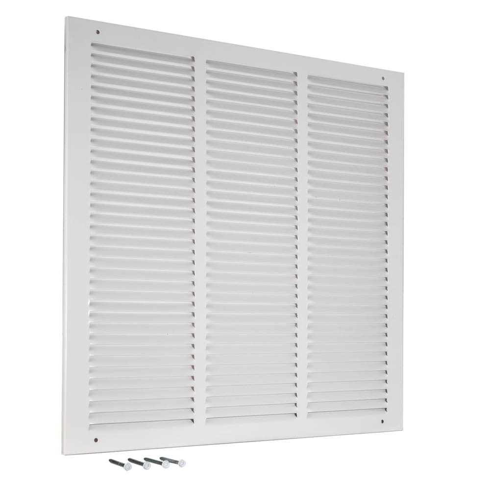 EZ-FLO 18-in x 18-in Steel White Sidewall/Ceiling Return Air Grille in ...