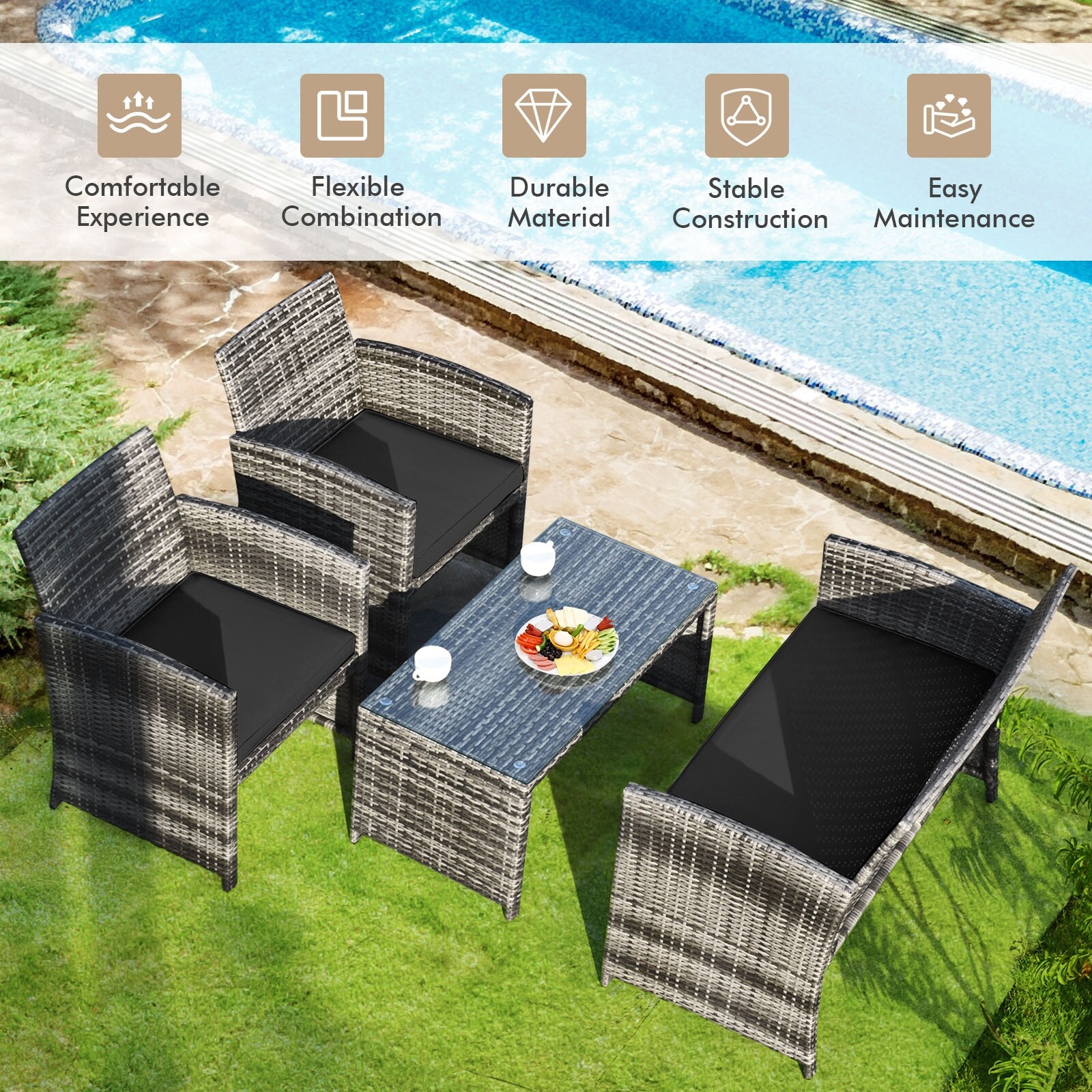 Ayelon CV06238DK Patio-Conversation-Sets - View #6