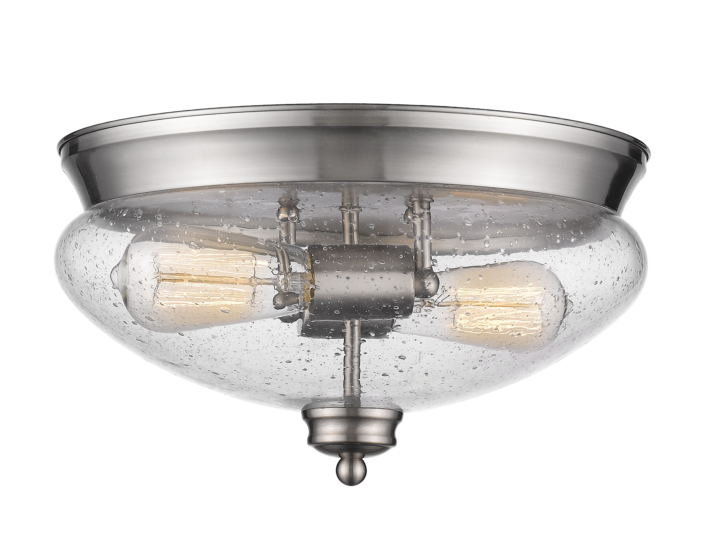 Z-Lite 722F2-BN Amon 2 -Light 13.00-in Brushed Nickel Flush Mount Light