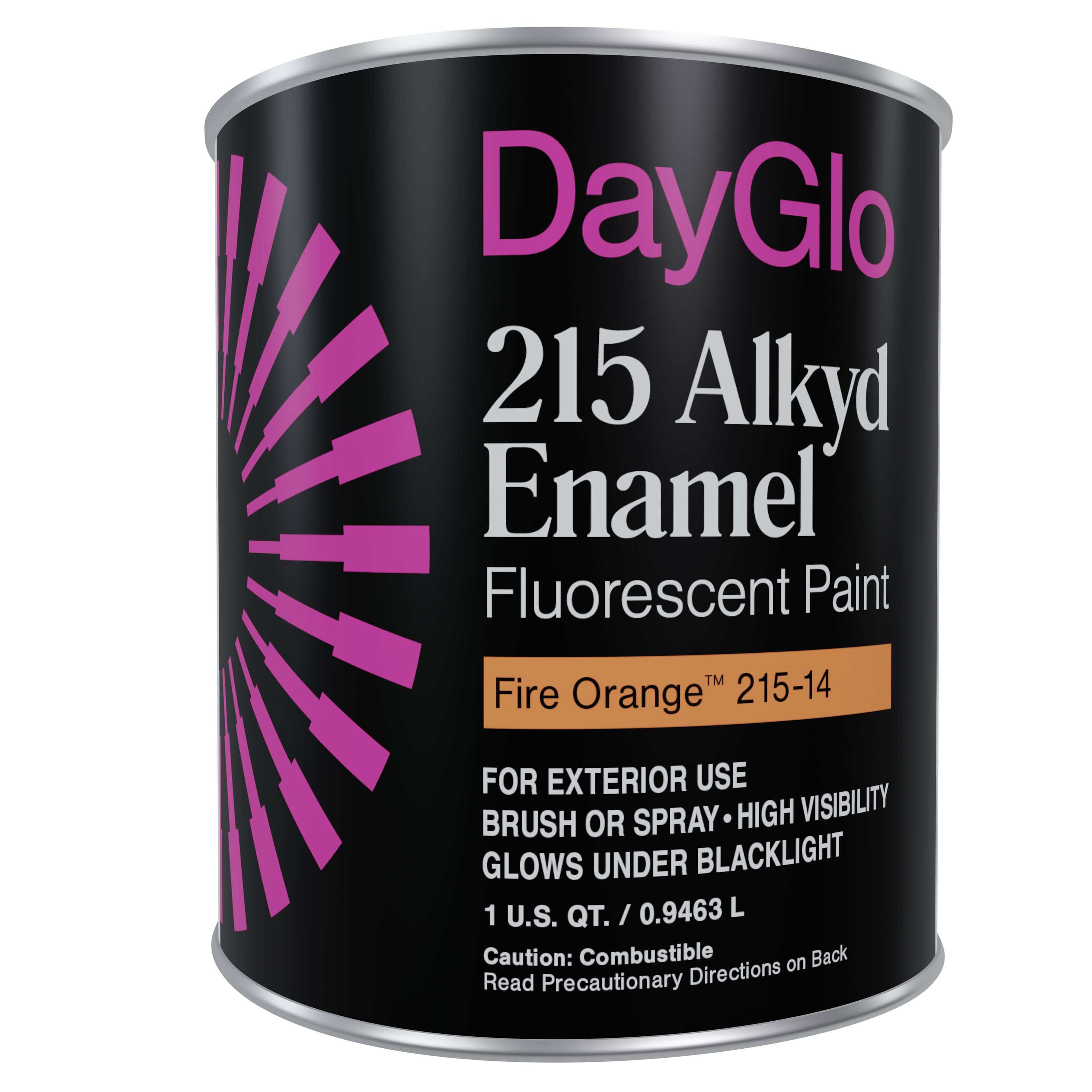 DayGlo 215-14-CNQT Pre-tinted Low Odor Orange/Matte Fluorescent Paint (1-quart)