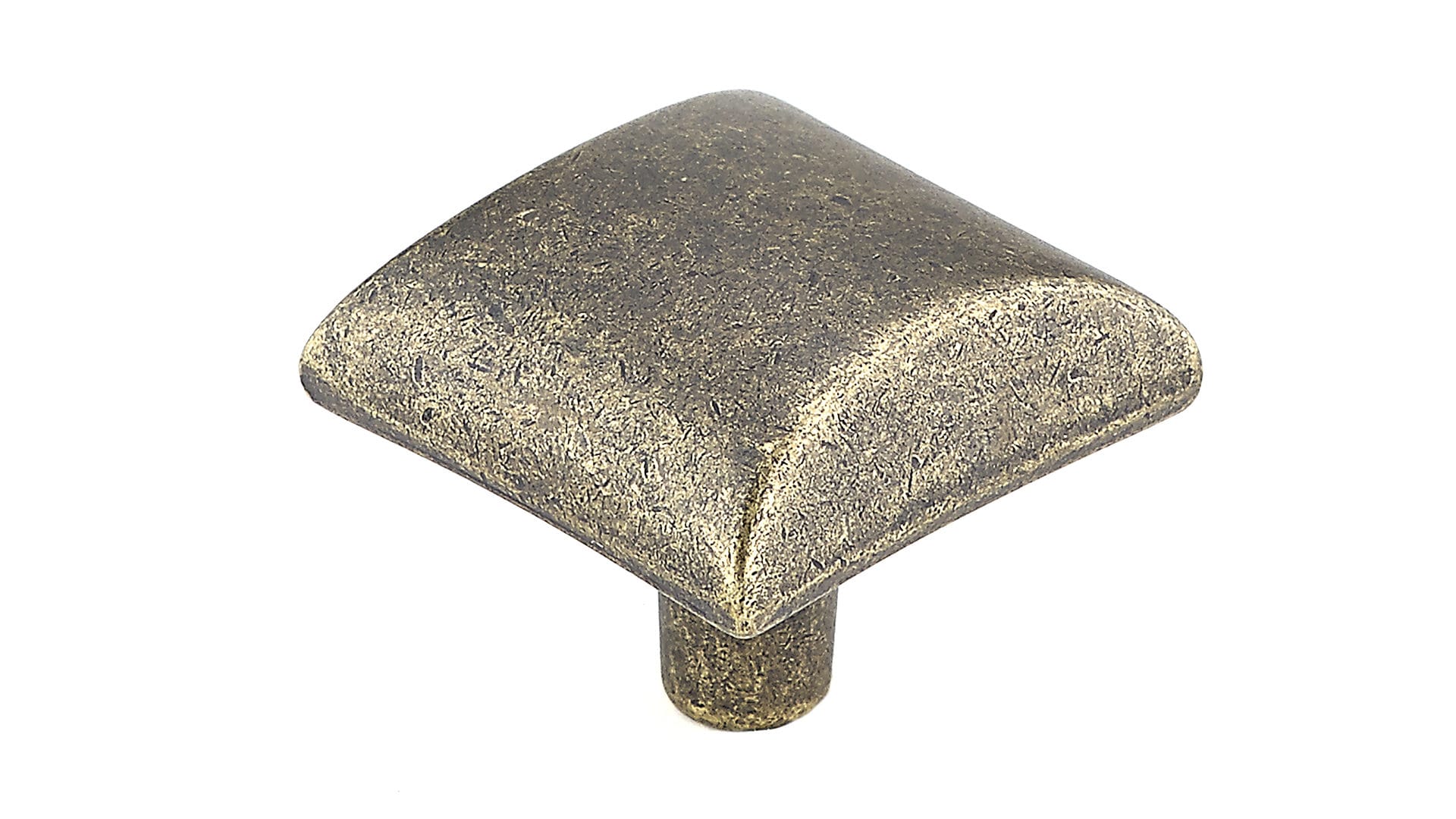 Richelieu BP391356BB Clignancourt 1-1/8-in Burnished Brass Square Traditional Cabinet Knob