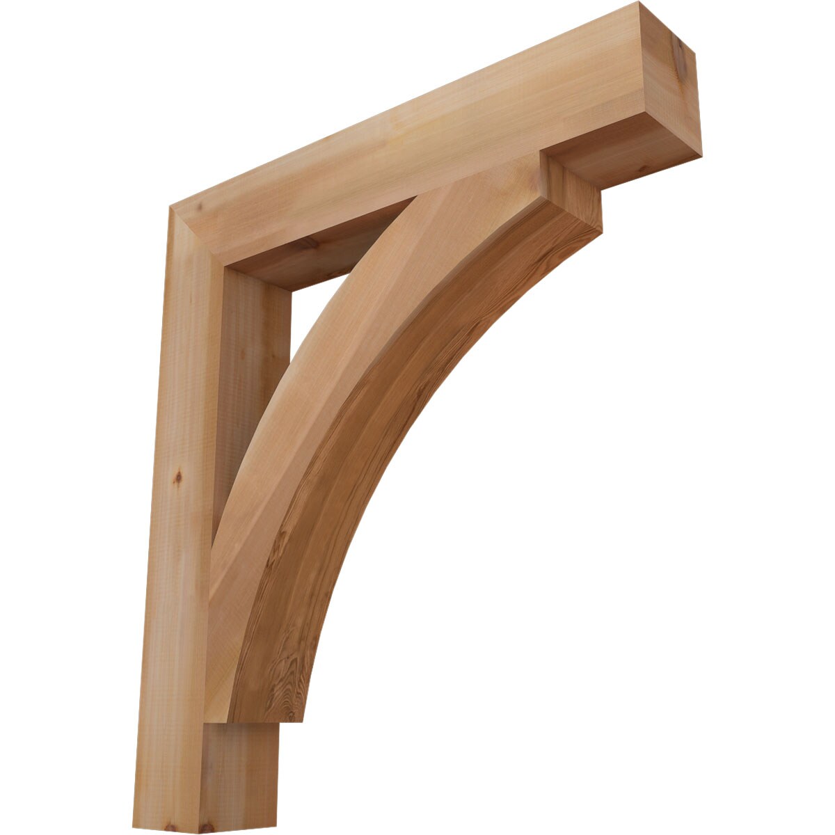 Ekena Millwork BKT06X36X40THR05SWR Thorton block smooth 5-1/2-in x 36-in x 40-in Western red cedar Brown Wood Standard bracket