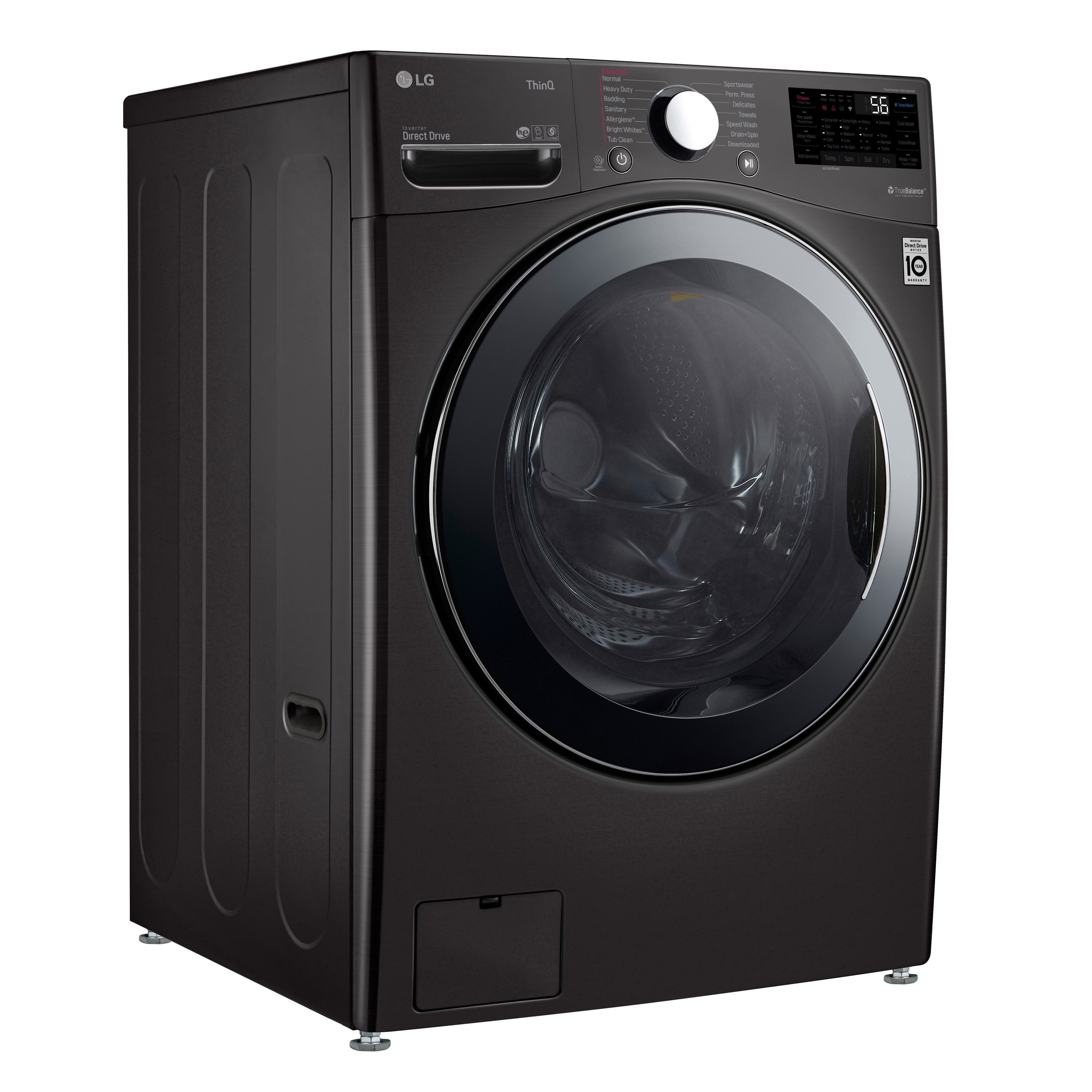 LG 4.5-cu ft Capacity Black Steel Ventless All-in-One Washer/Dryer