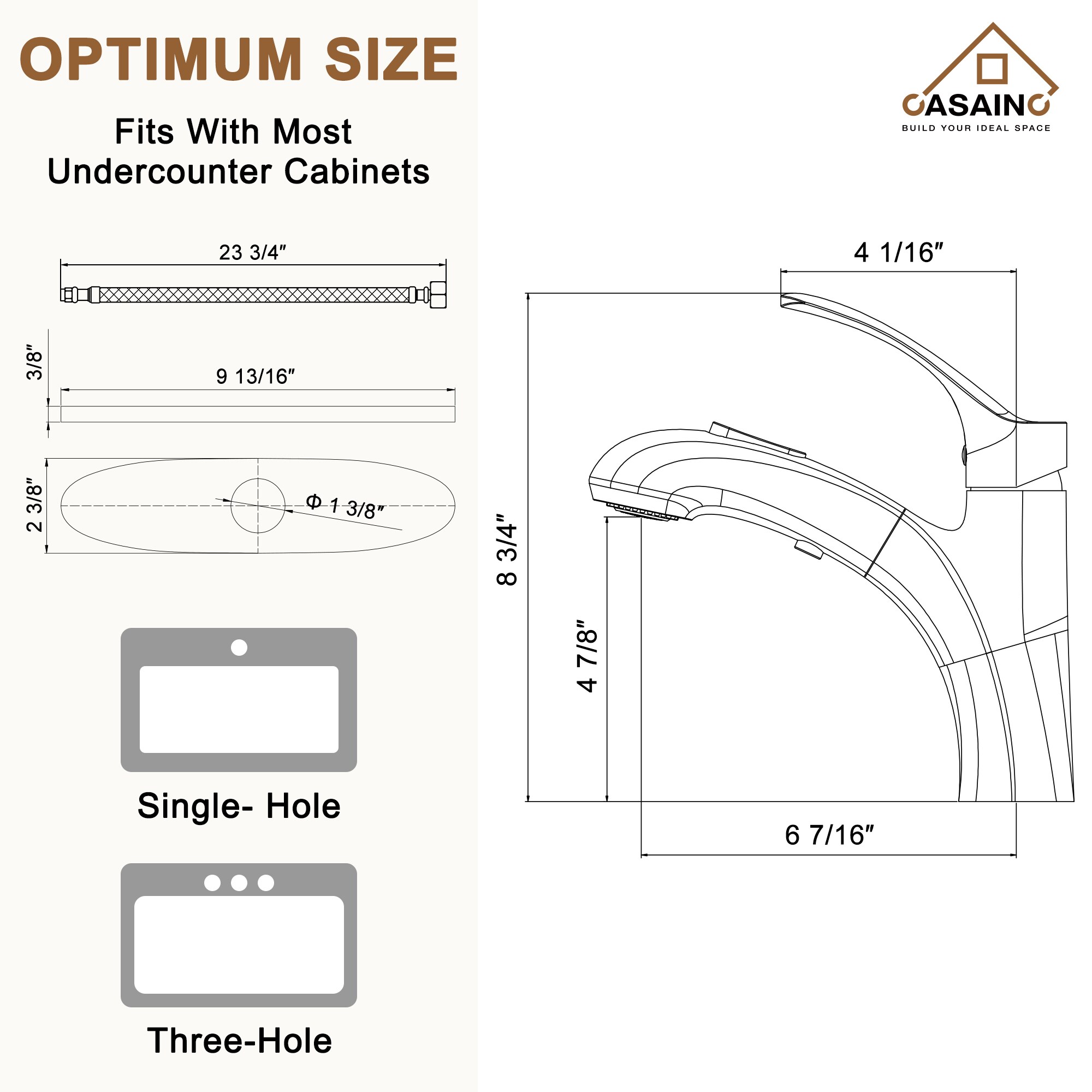 CASAINC CA-B4190-MW Lavatory-Faucets - View #10
