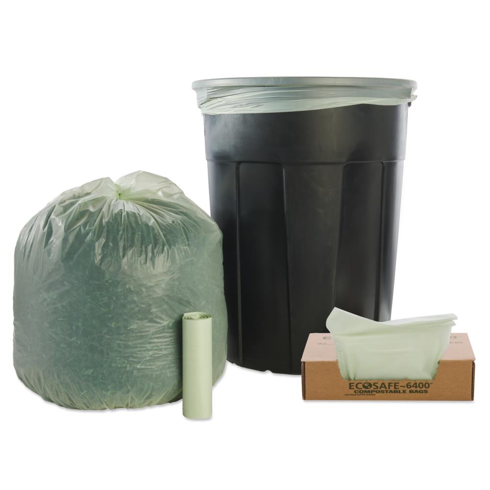 STOUT by Envision 32-Gallons Green Plastic Can Trash Bag (50-Count) in ...