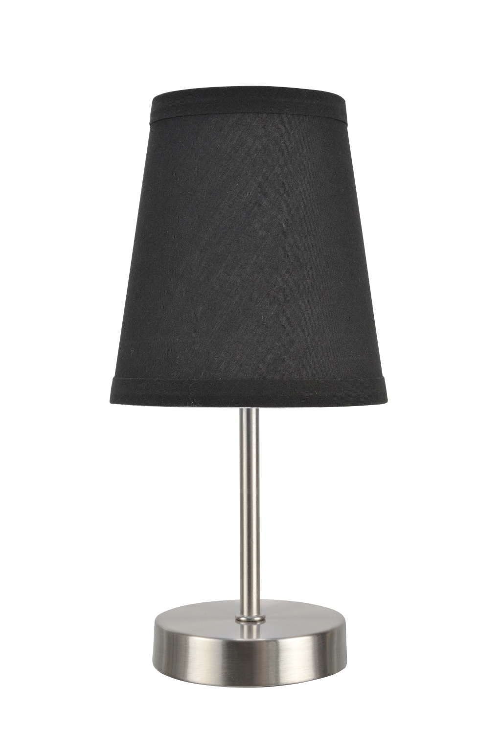 Aspen Creative Corporation 40085-3 10-in Satin Nickel Standard Desk Lamp with Fabric Shade