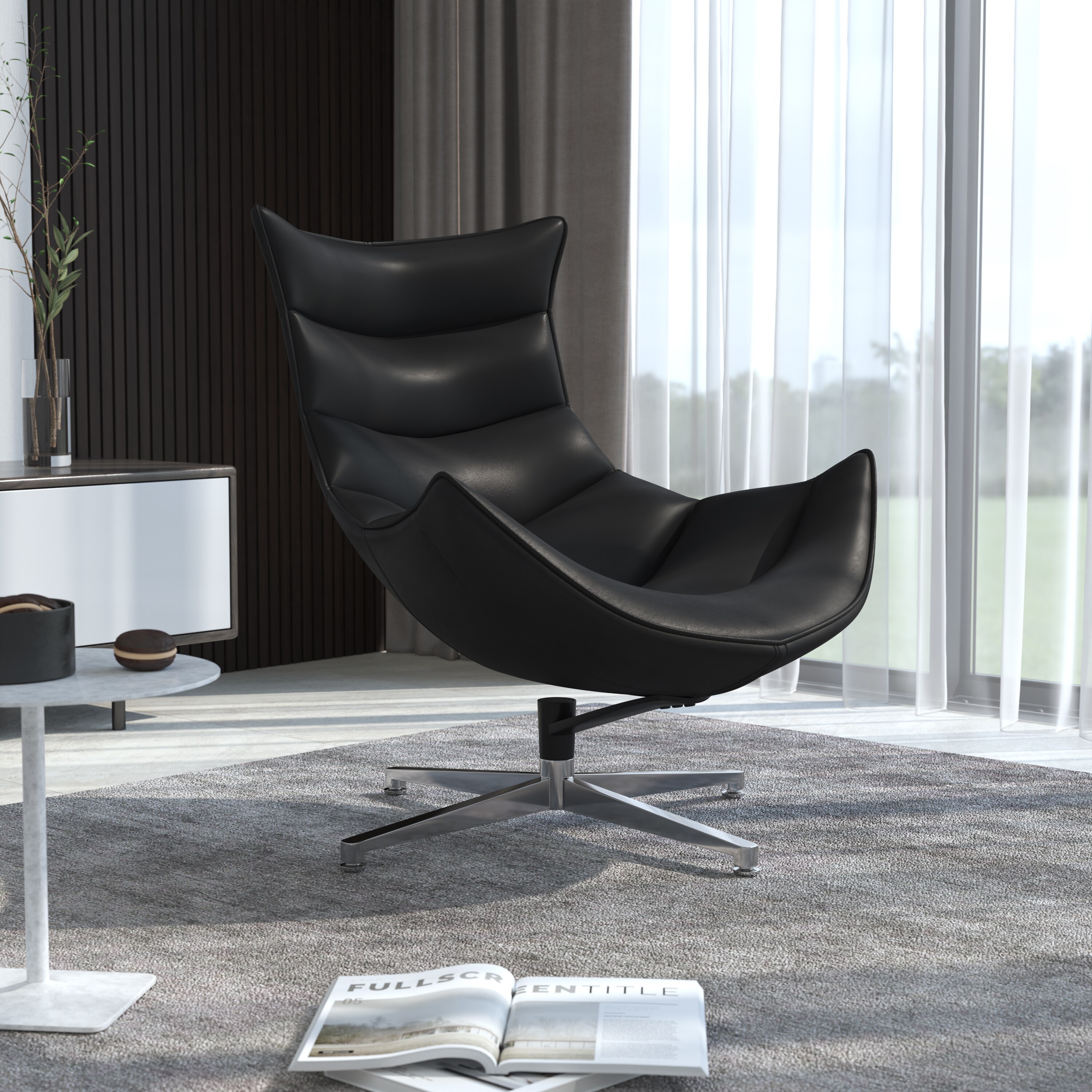 Grey Paxton Leatherette Steel Swivel Base Task Chair