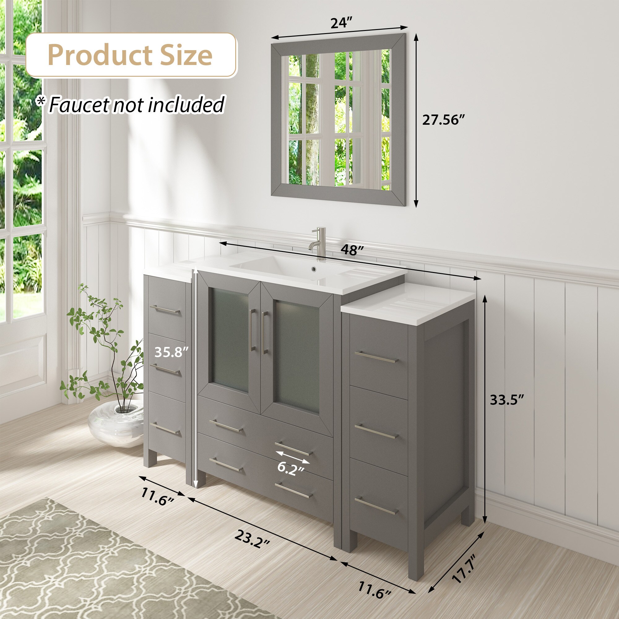Vanity Art VA3024-48G Bath-Vanity-Combo - View #11
