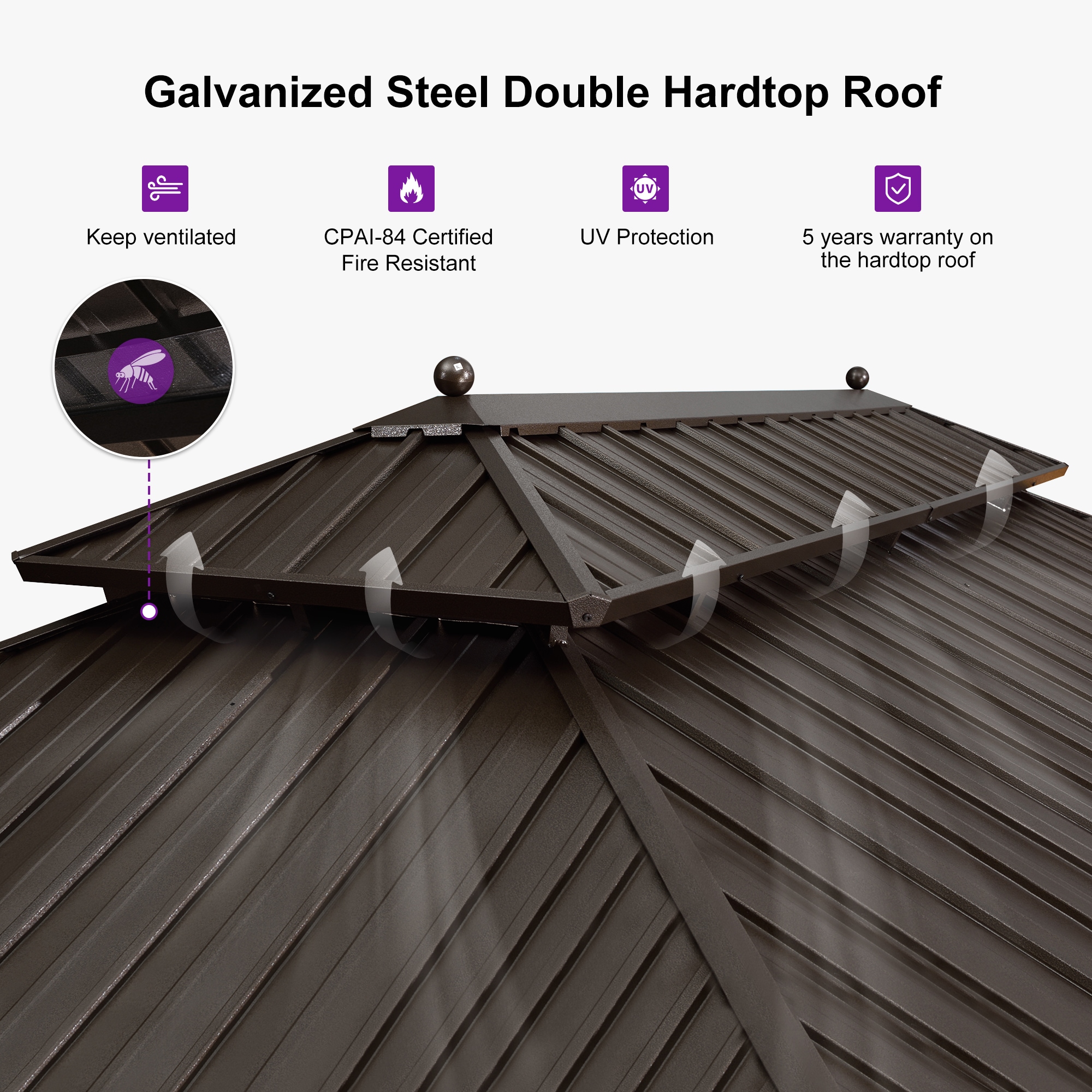 PURPLE LEAF LSMHS1220DB Wood-Resin-Gazebos - View #11