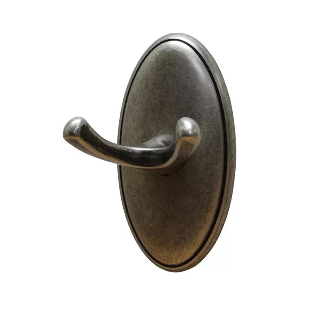 Residential Essentials 2403AP Addison Aged pewter Double -Hook Wall mount Towel Hook