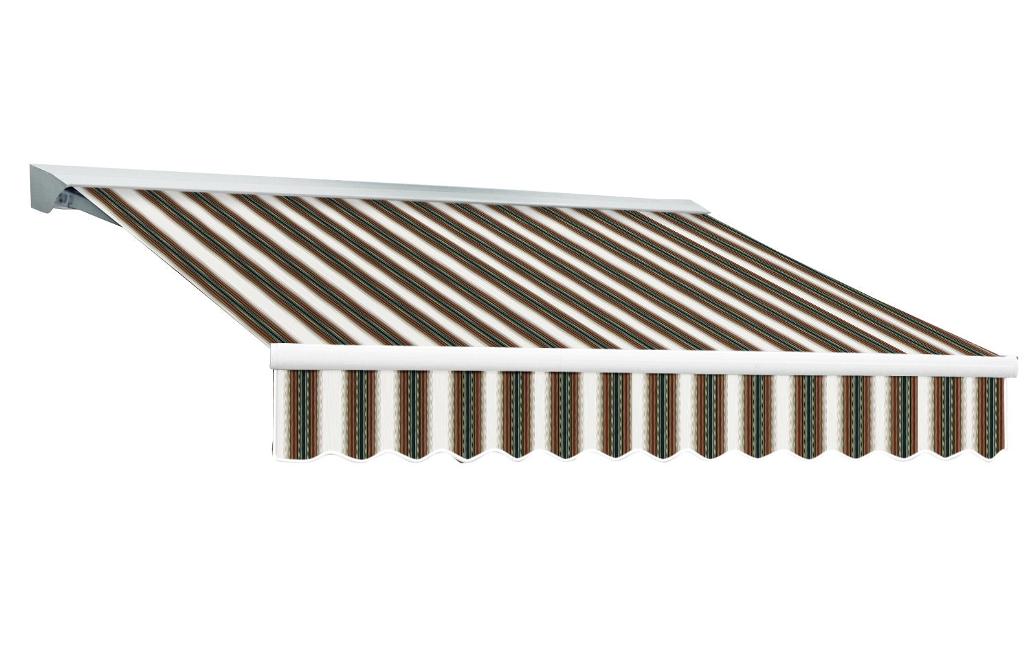 Awntech DTL12-249-BFT 192-in Wide x 120-in Projection x 8-in Height Fabric Striped Patio Awning