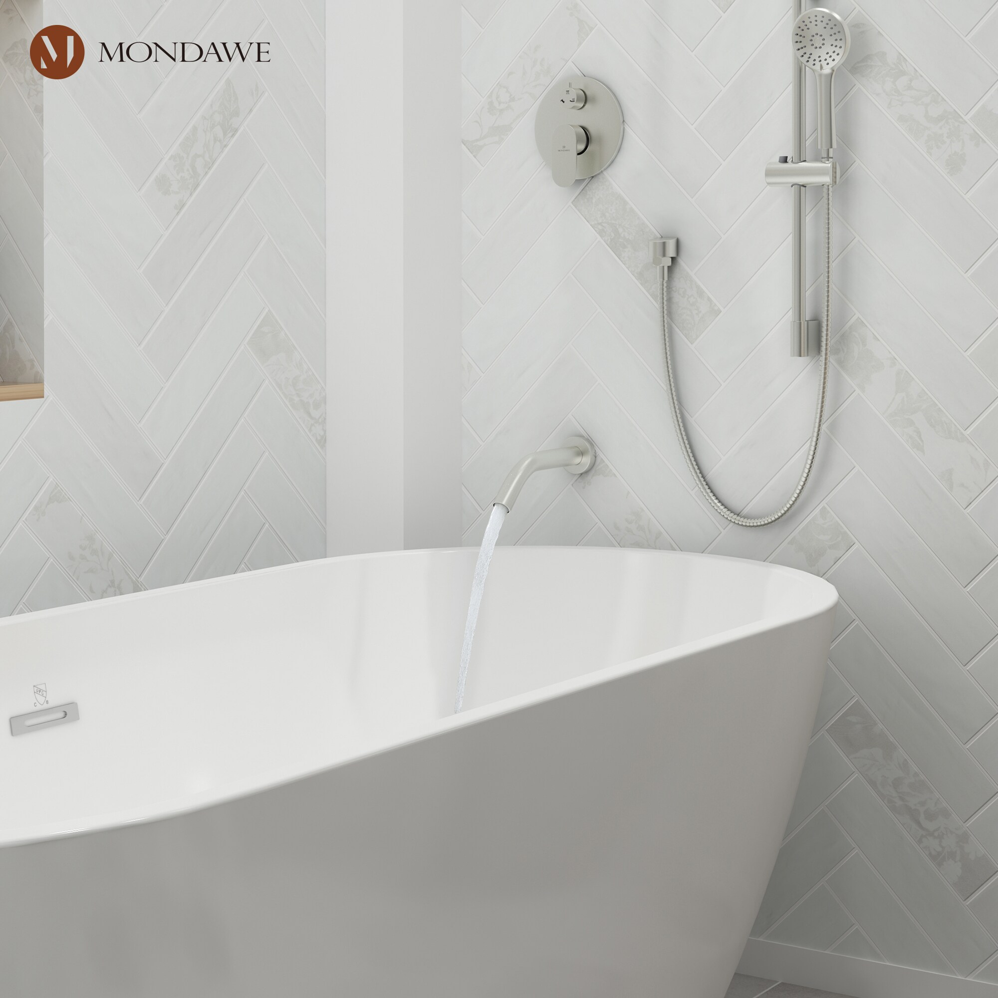 Mondawe MD-A3816-BN3 Showerhead-Bar-Panels - View #4