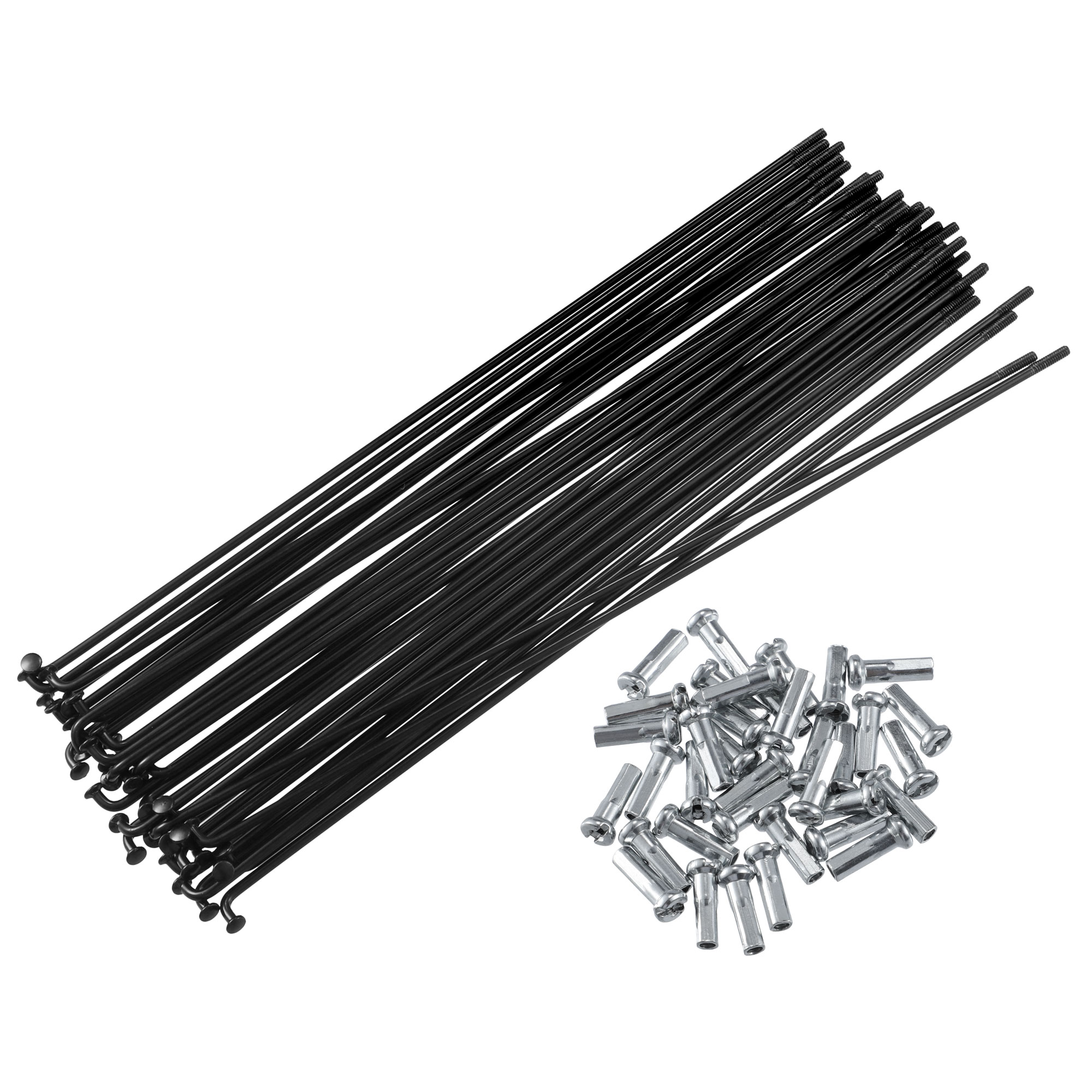 Unique Bargains 36pcs Bicycle Steel Spokes 14G Bike Spoke 183mm Length with Nipples for Most Bicycle
