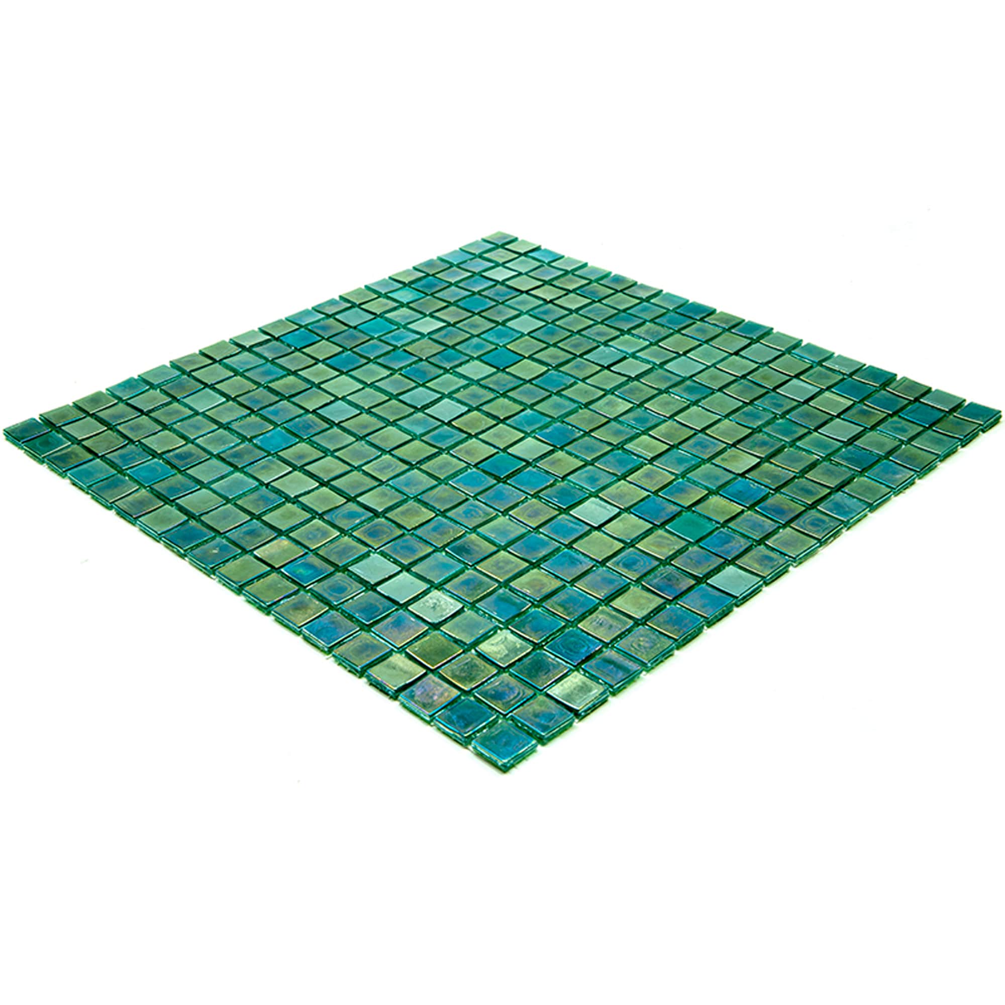 Green-Blue Glossy Glass Mosaic Wall and Floor Tile