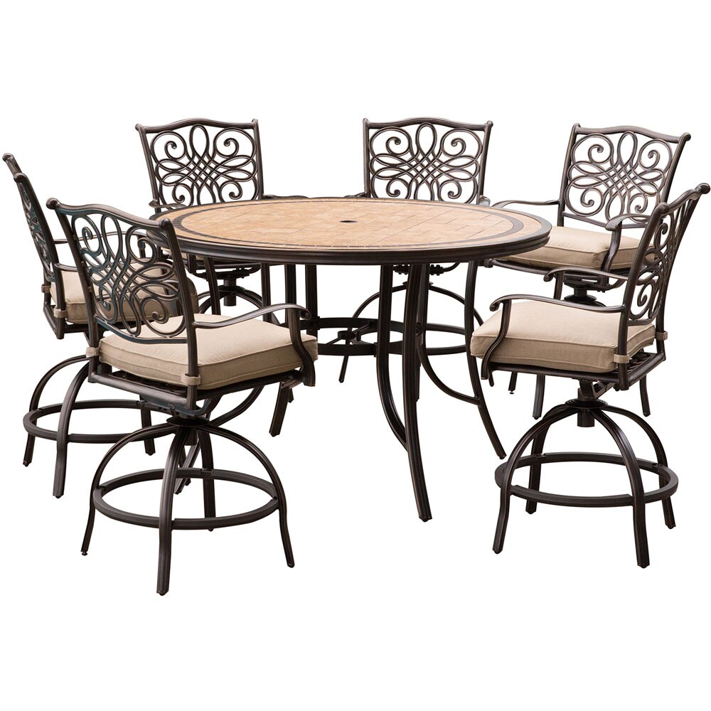 tile top outdoor dining table set