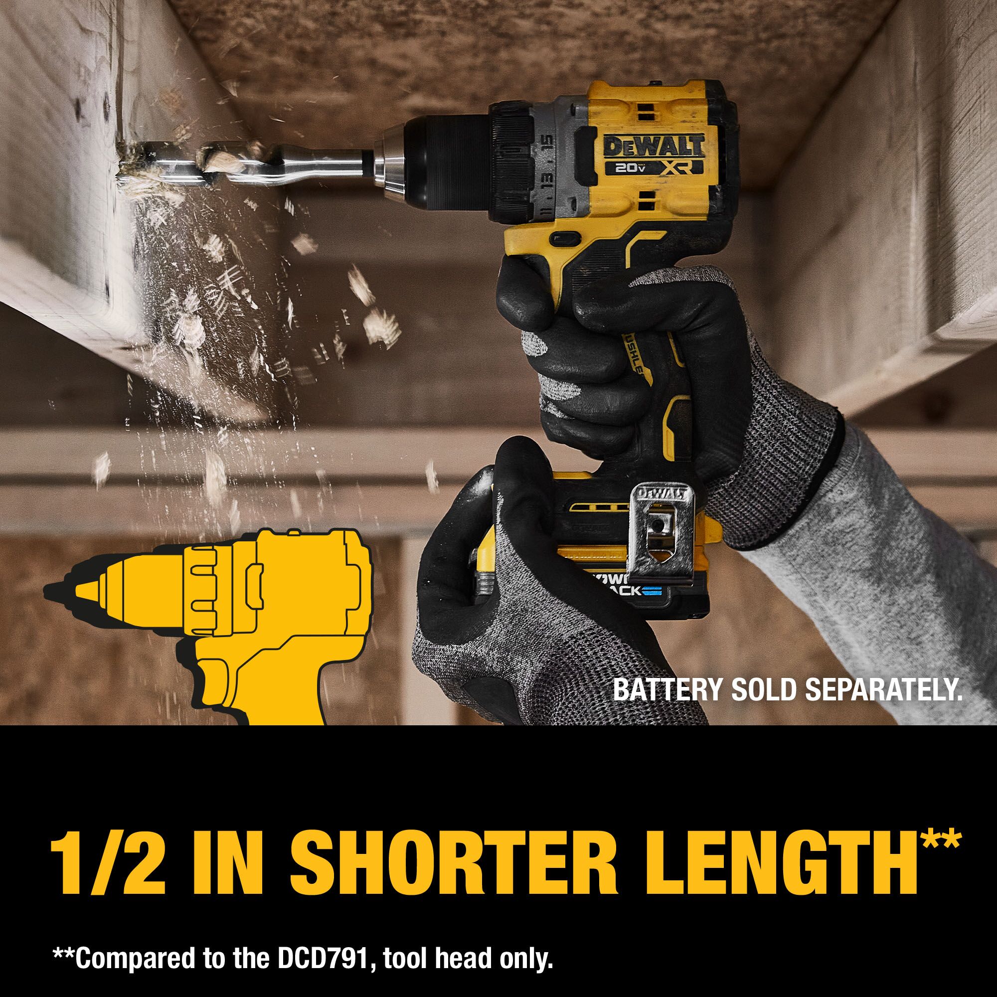 DEWALT XR 20-volt Max 1/2-in Brushless Cordless Drill (Bare Tool) in the  Drills department at
