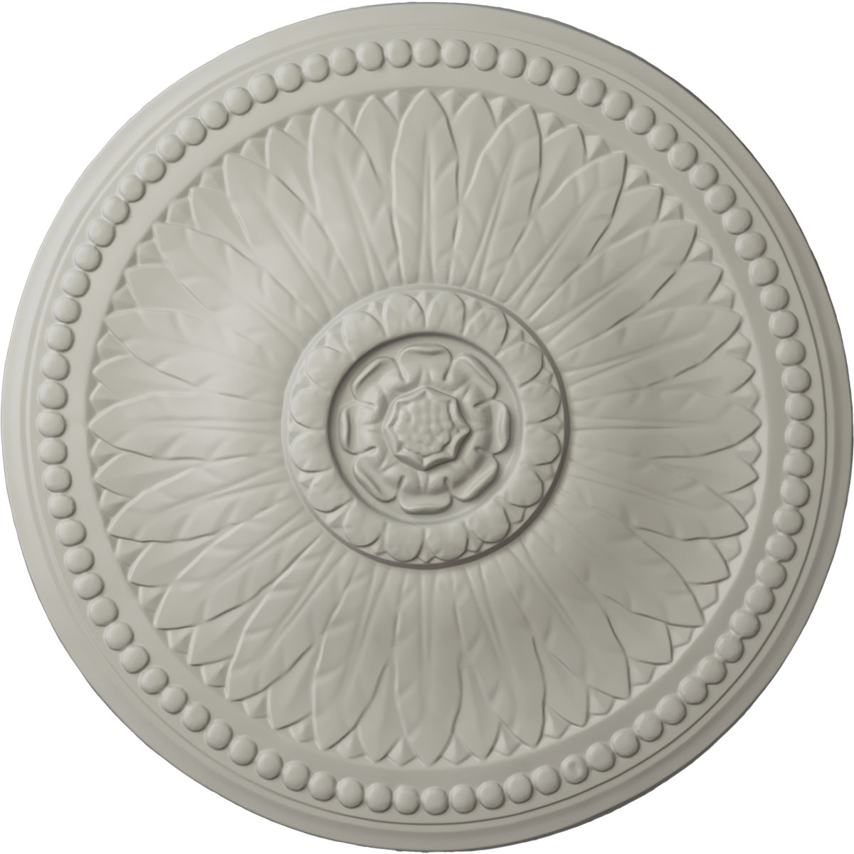 Ekena Millwork CM19BIPCF Bailey 18.125-in W x 18.125-in L Painted Pot Of Cream Polyurethane Whole Ceiling Medallion