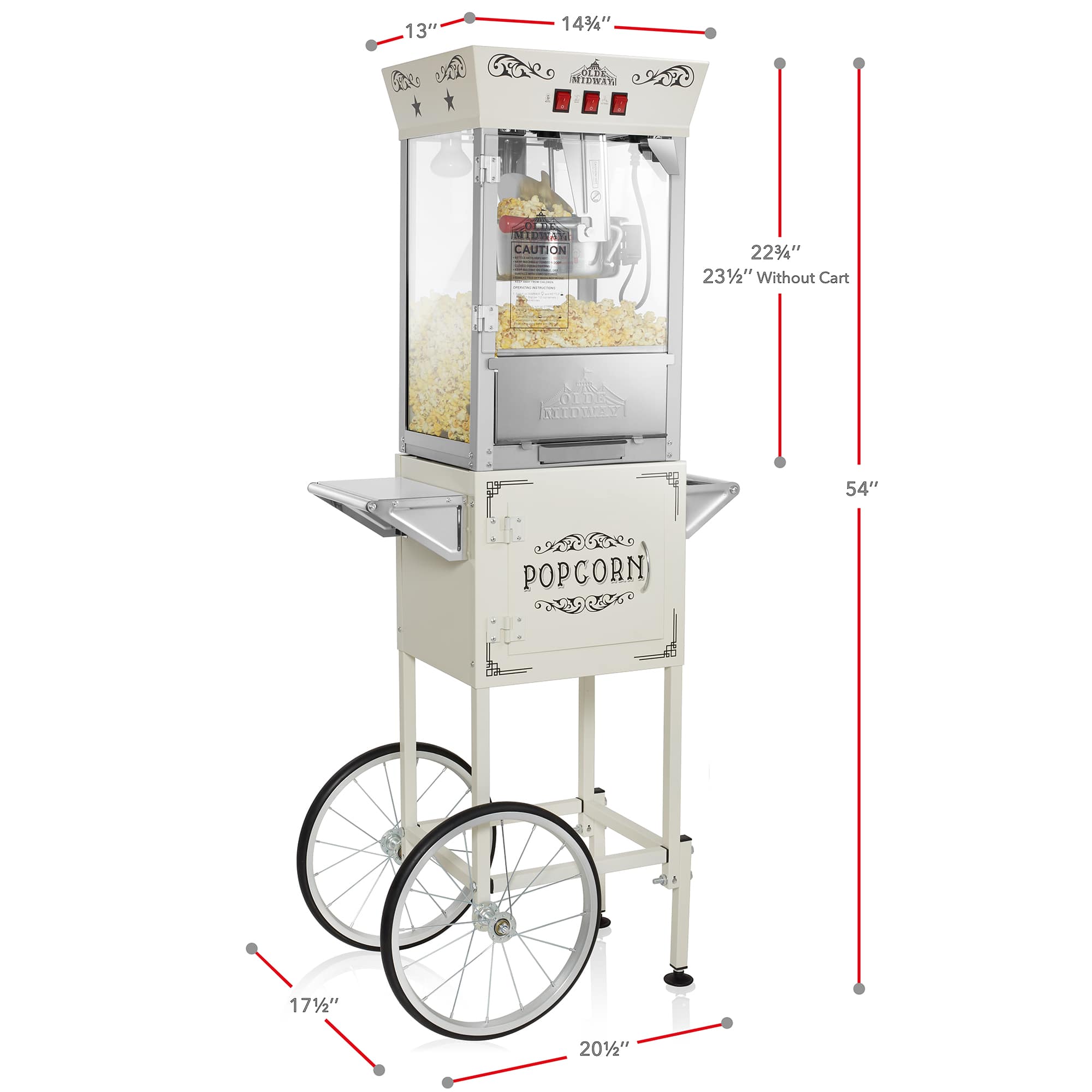 Olde Midway CON-POP-8945-CREAM Popcorn-Makers - View #5