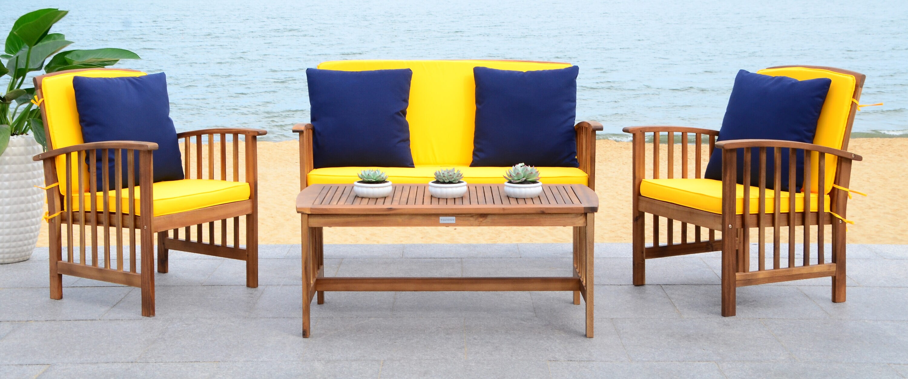 Safavieh PAT7007D Patio-Conversation-Sets - View #2