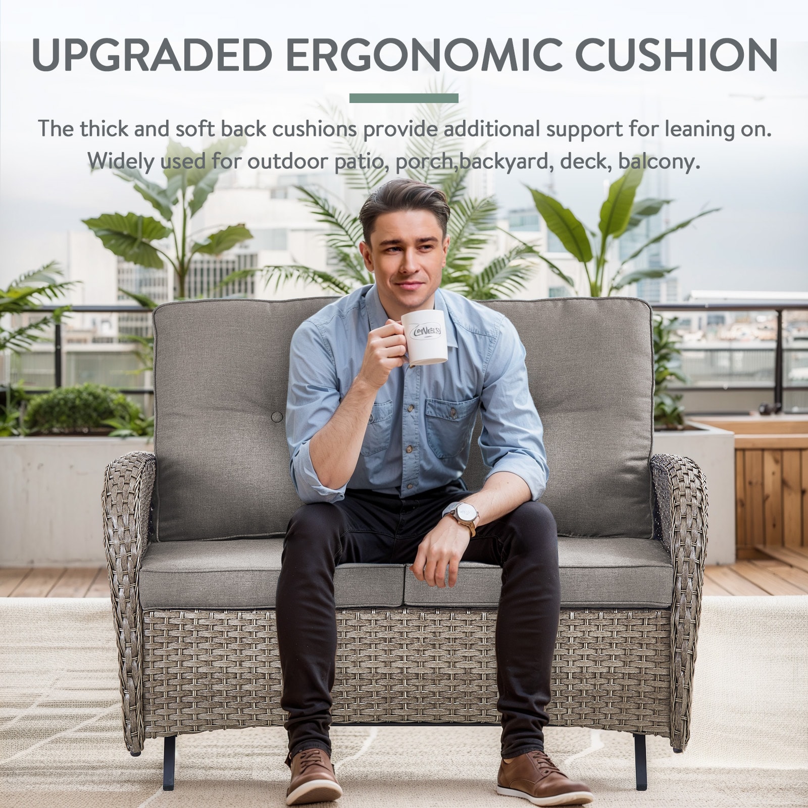 Jeehope PAGY206012G4050-3 Patio-Conversation-Sets - View #5