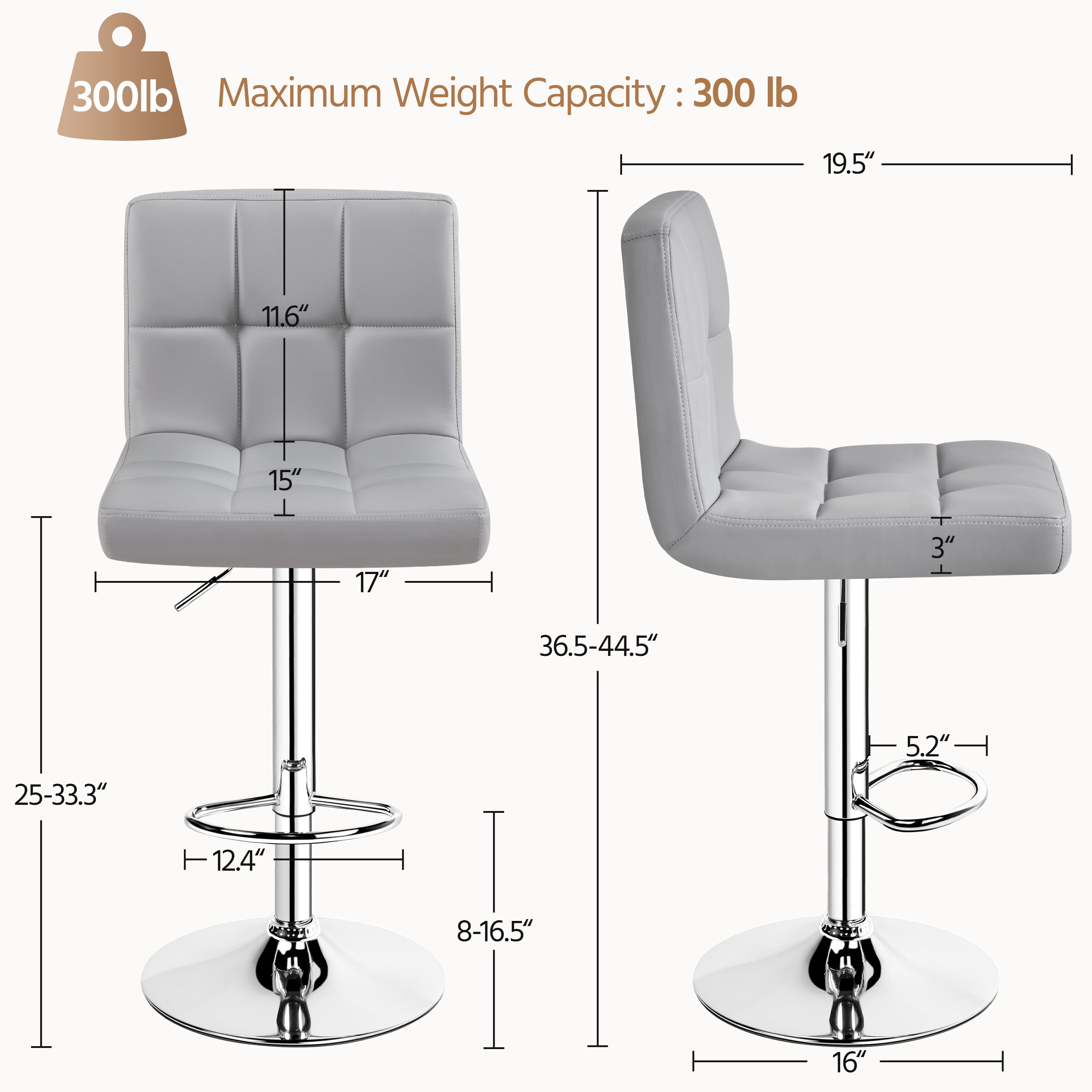 Yaheetech LS1XJJ0001 stools - View #3