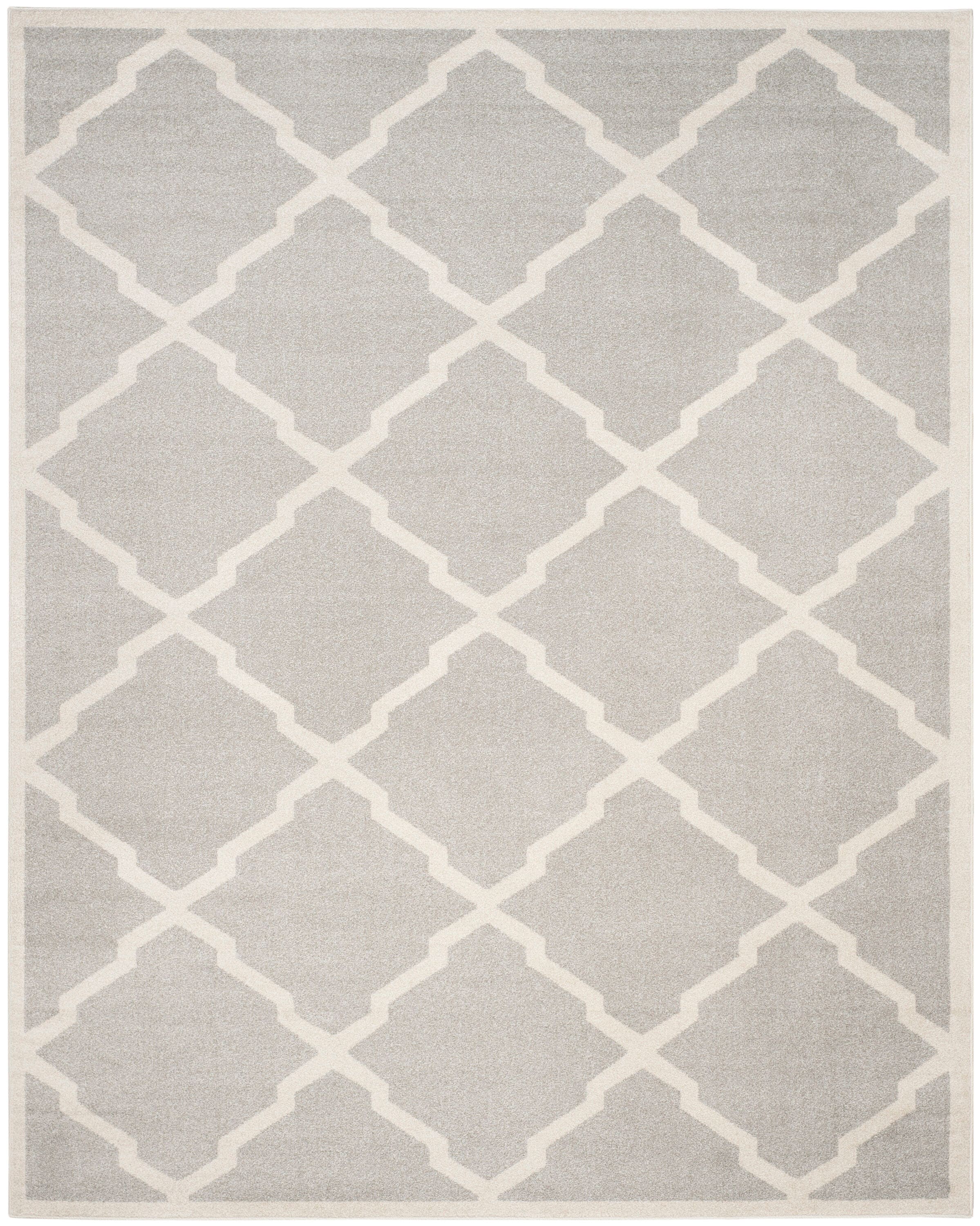 Safavieh AMT421B-8 Amherst Lowell 8 x 10 (ft) Loomed Synthetic Light Gray/Beige Rectangular Indoor Trellis Farmhouse/Cottage Area rug