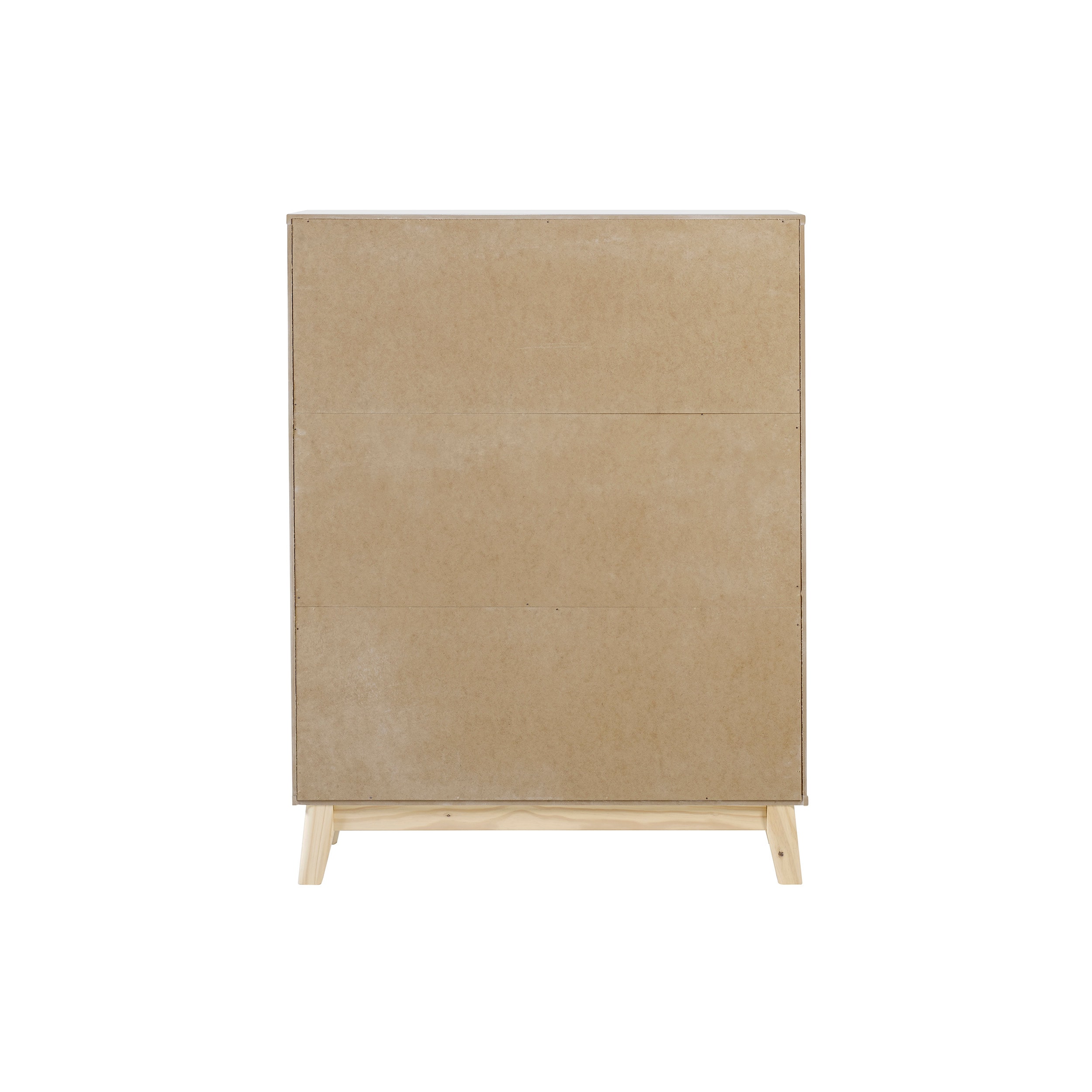 White Wood 48" Adjustable 3-Shelf Kids Bookcase