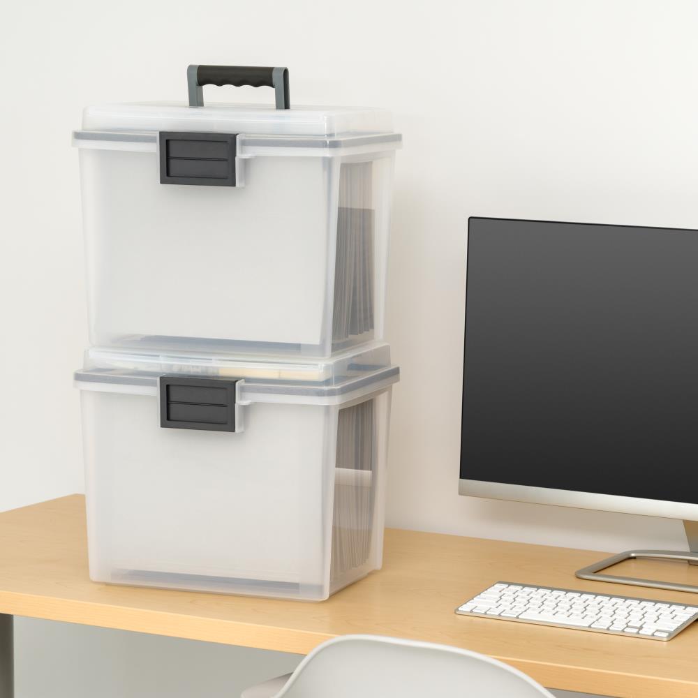 Iris Weathertight Portable File Box with Handle