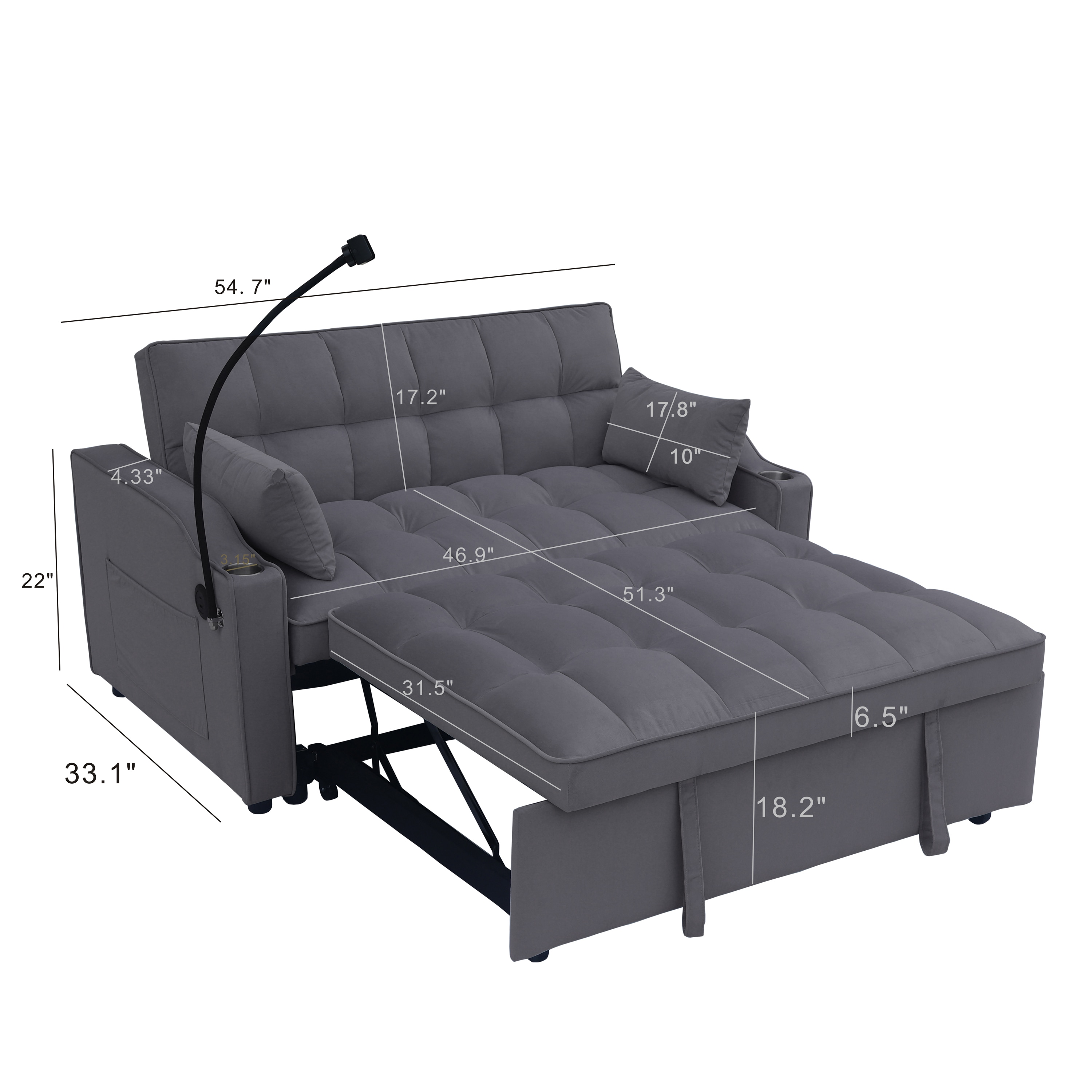 ZAKLOOP WU311P197752 Multiple colors Various size Composite Adjustable Bed