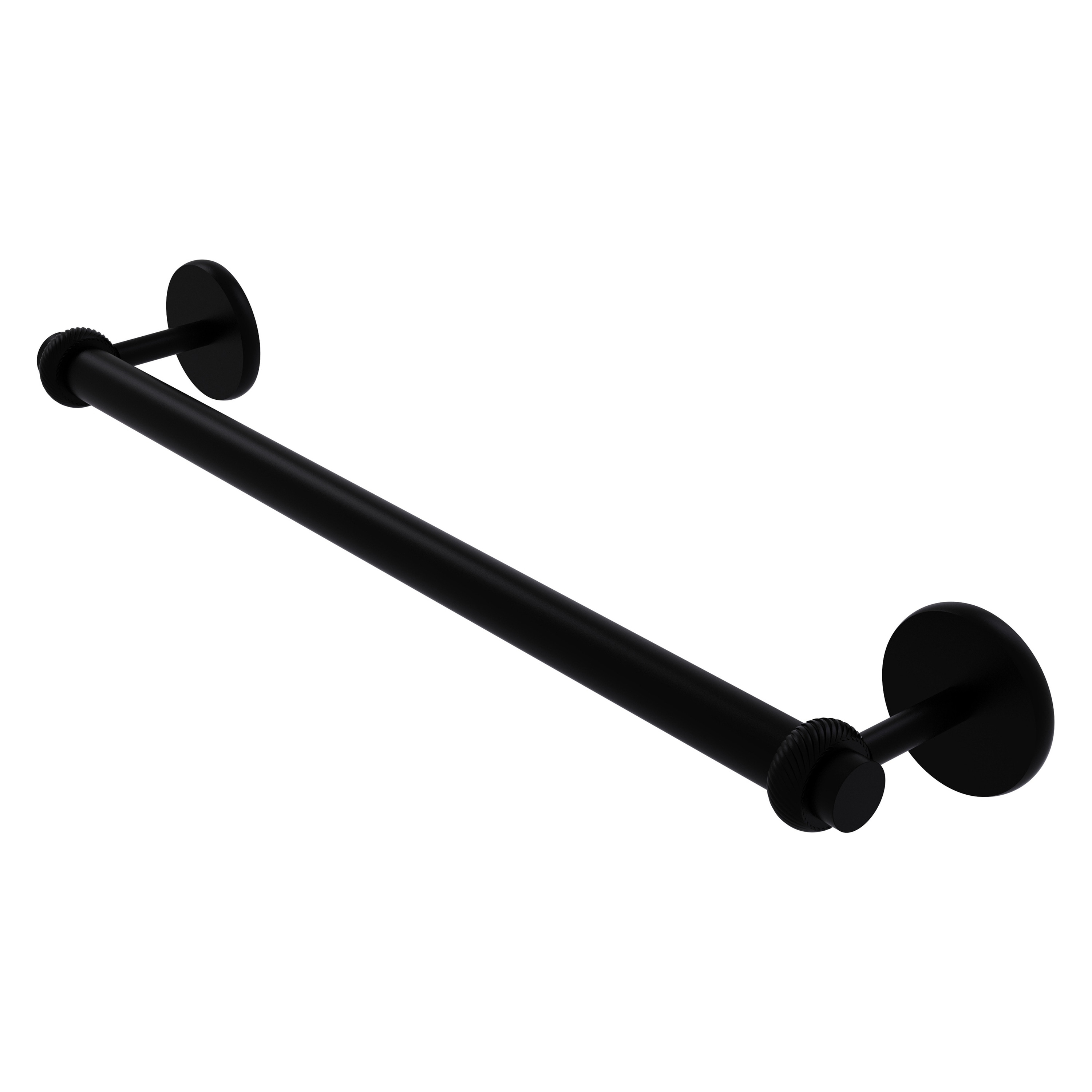 Allied Brass 7251T/24-BKM Satellite Orbit Two 24-in Matte Black Wall mount Single Towel Bar