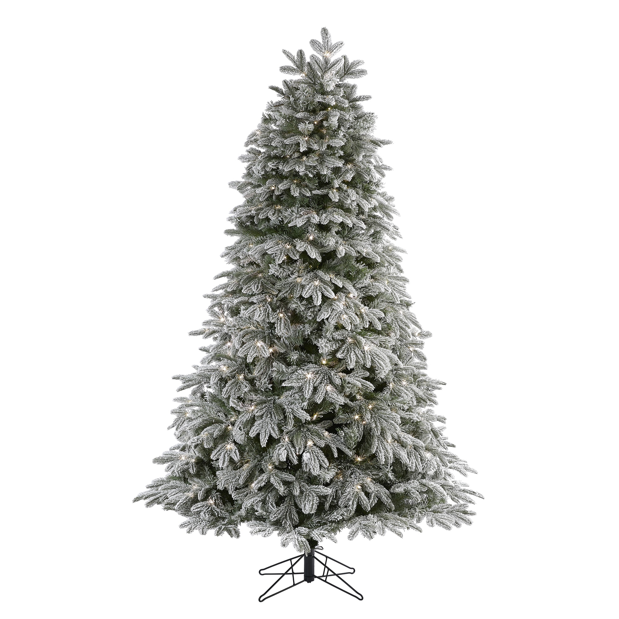 Nearly Natural T1480 7-ft Douglas fir Pre-lit Flocked Artificial Christmas Tree with White LED Lights