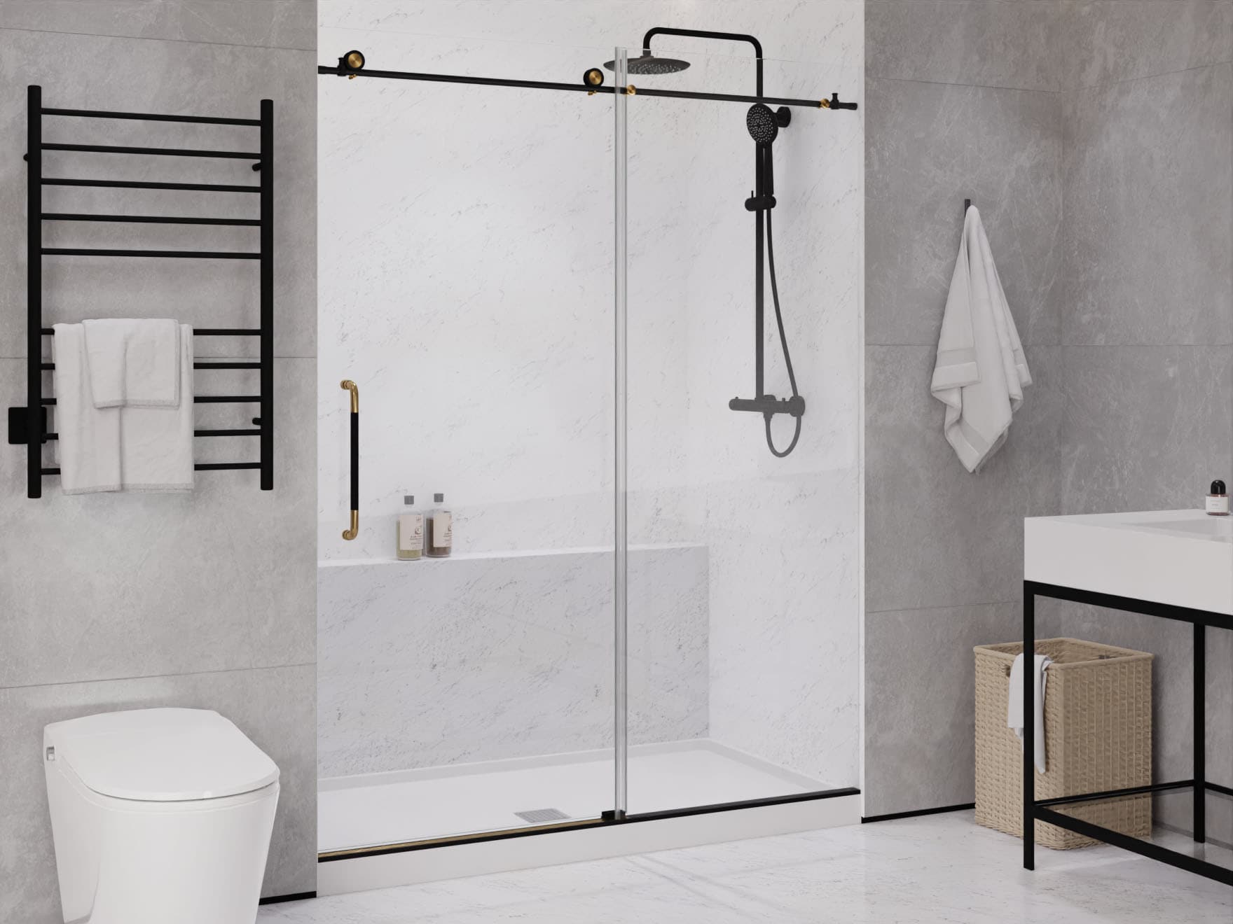 ANZZI SD-AZ13-02MBBG Shower-Doors - View #4