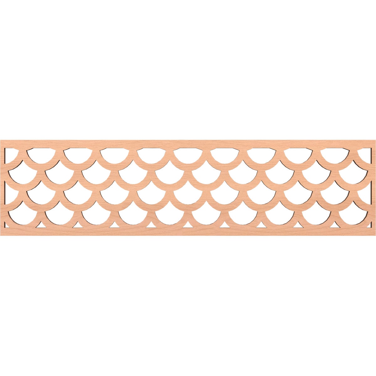 Ekena Millwork MLDB12X47HUDAL Hudson Fretwork Flat Trim 12-in x 3.92-ft Alder Brown Unfinished 2155981 Pierced Wall Panel Moulding