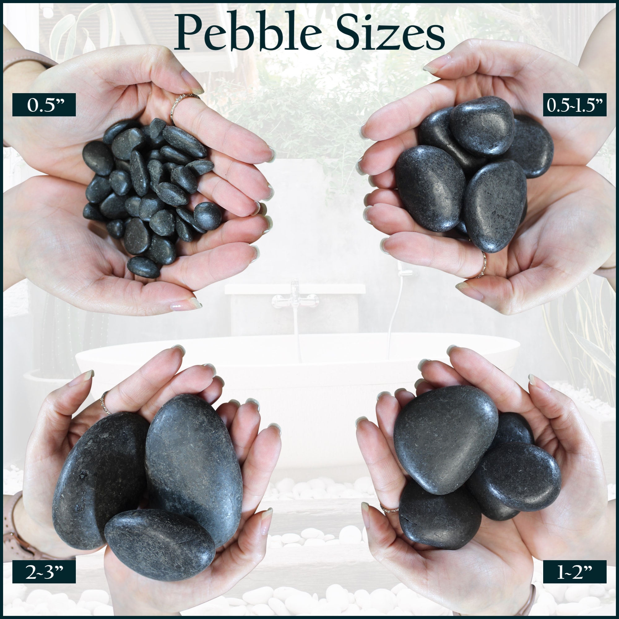 Asian Top Class Polished Pebble “Black”