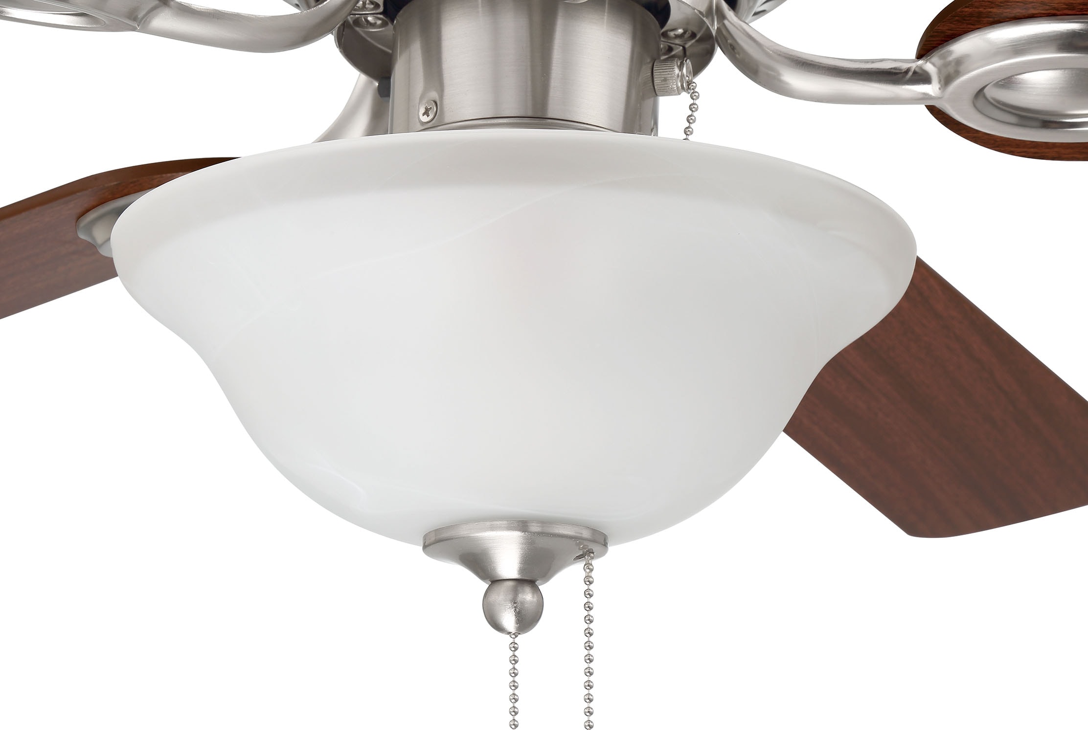 Harbor Breeze Mayfield 44-in Brushed Nickel Indoor Flush Mount 