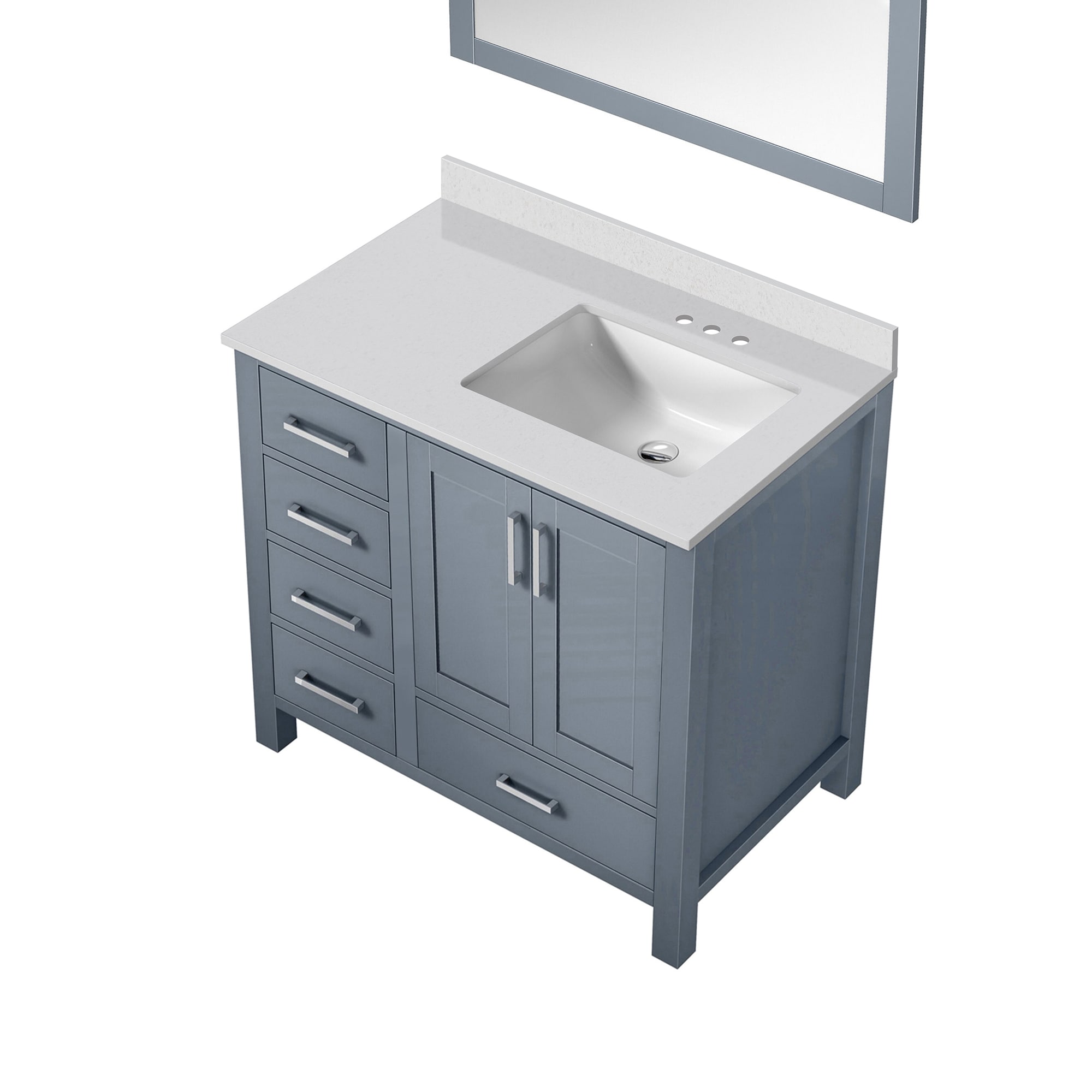 Lexora LJ342236SBWQM34R Bath-Vanity-Combo - View #2