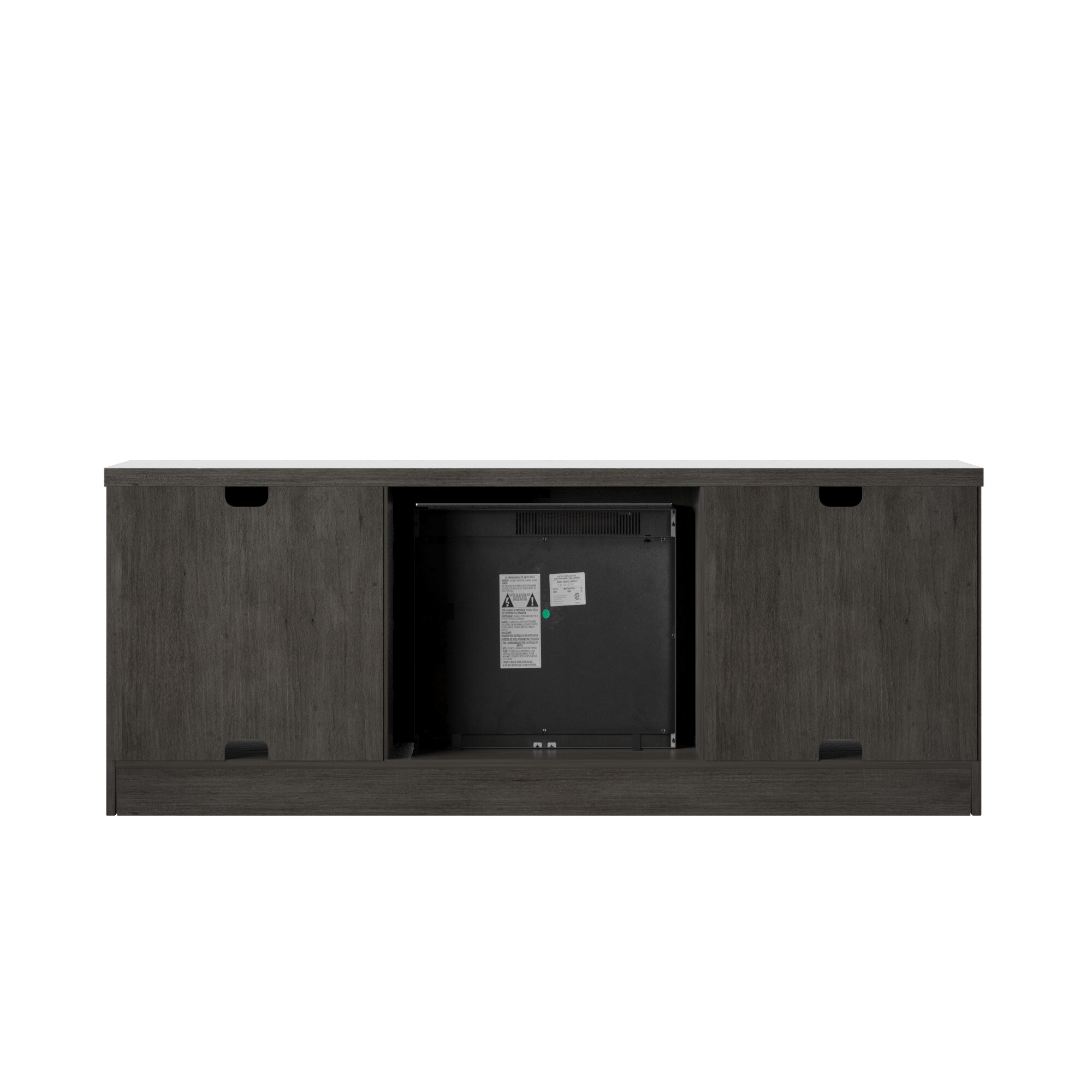 ClassicFlame 59.5-in W Gray TV Stand with LED Electric Fireplace 