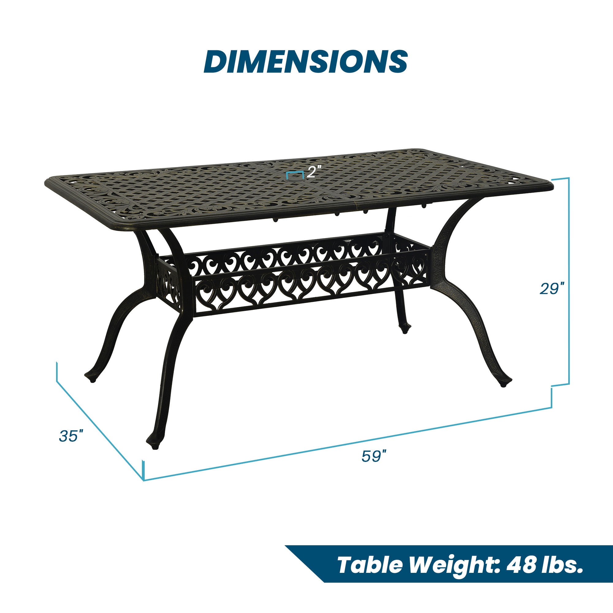 Mondawe MO-XG59SQ-BR Patio-Tables - View #9