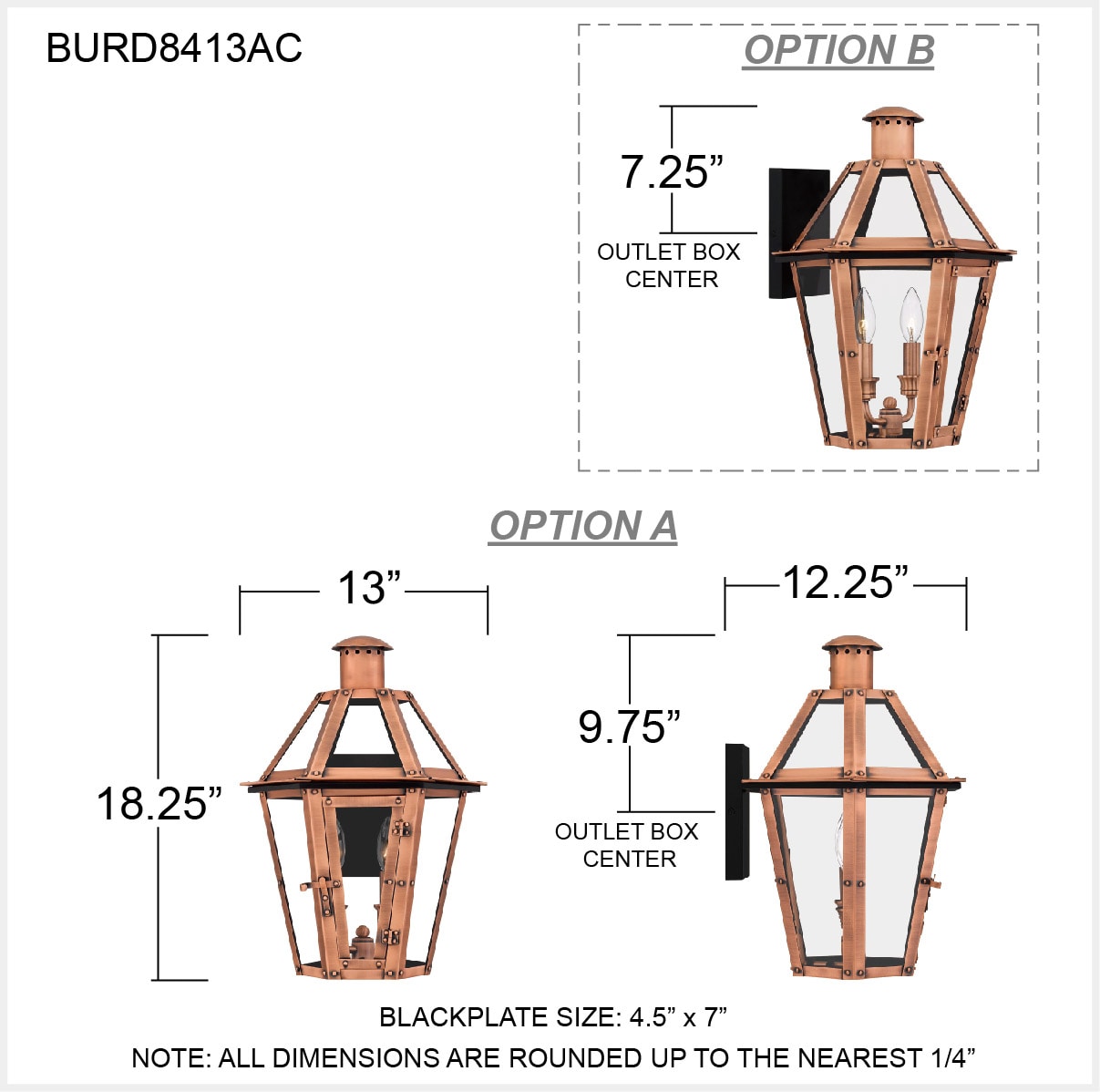 Quoizel BURD8413AC Outdoor-Wall-Lighting - View #5