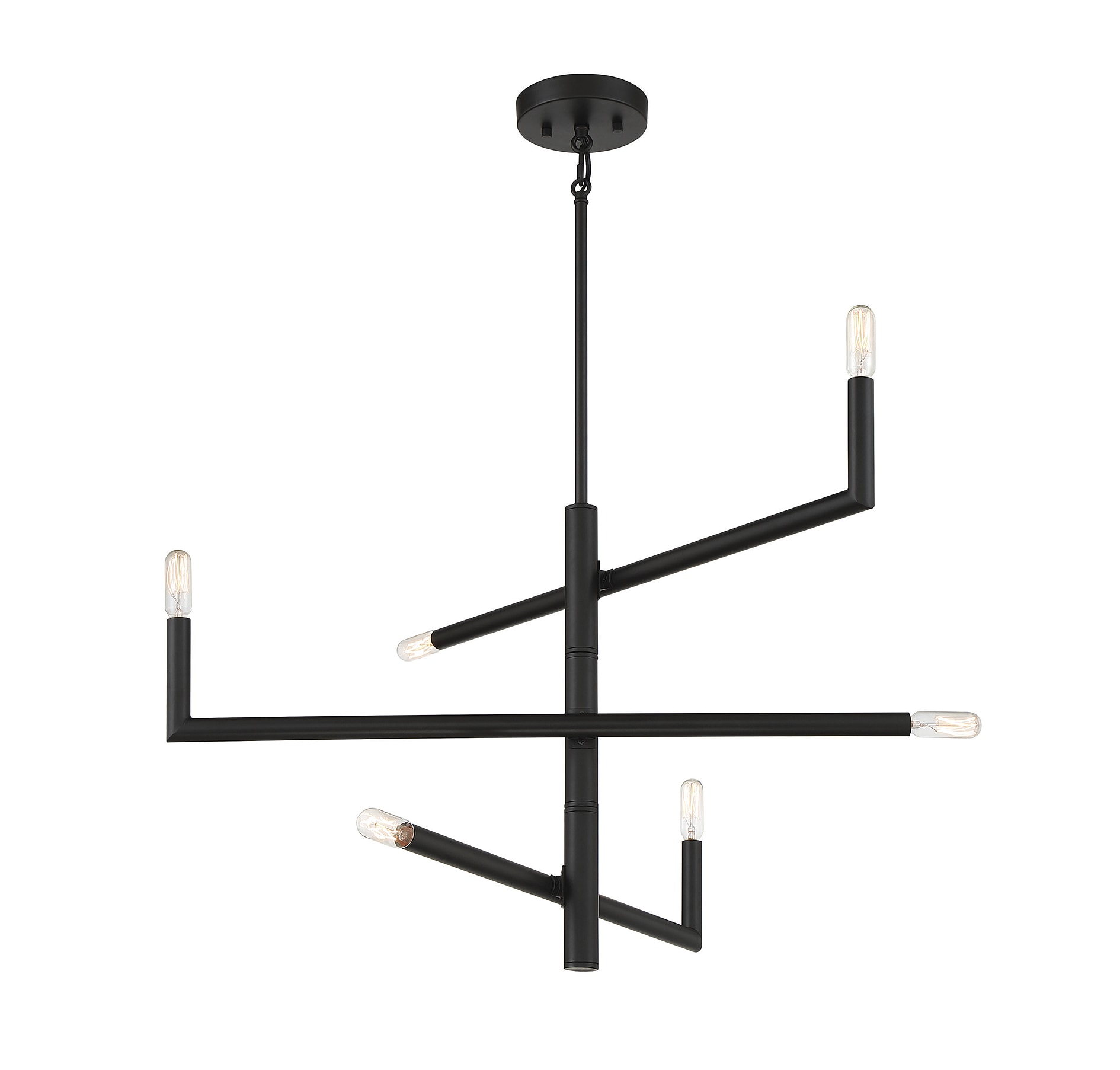Cristofer Matte Black 6-Light Adjustable Chandelier