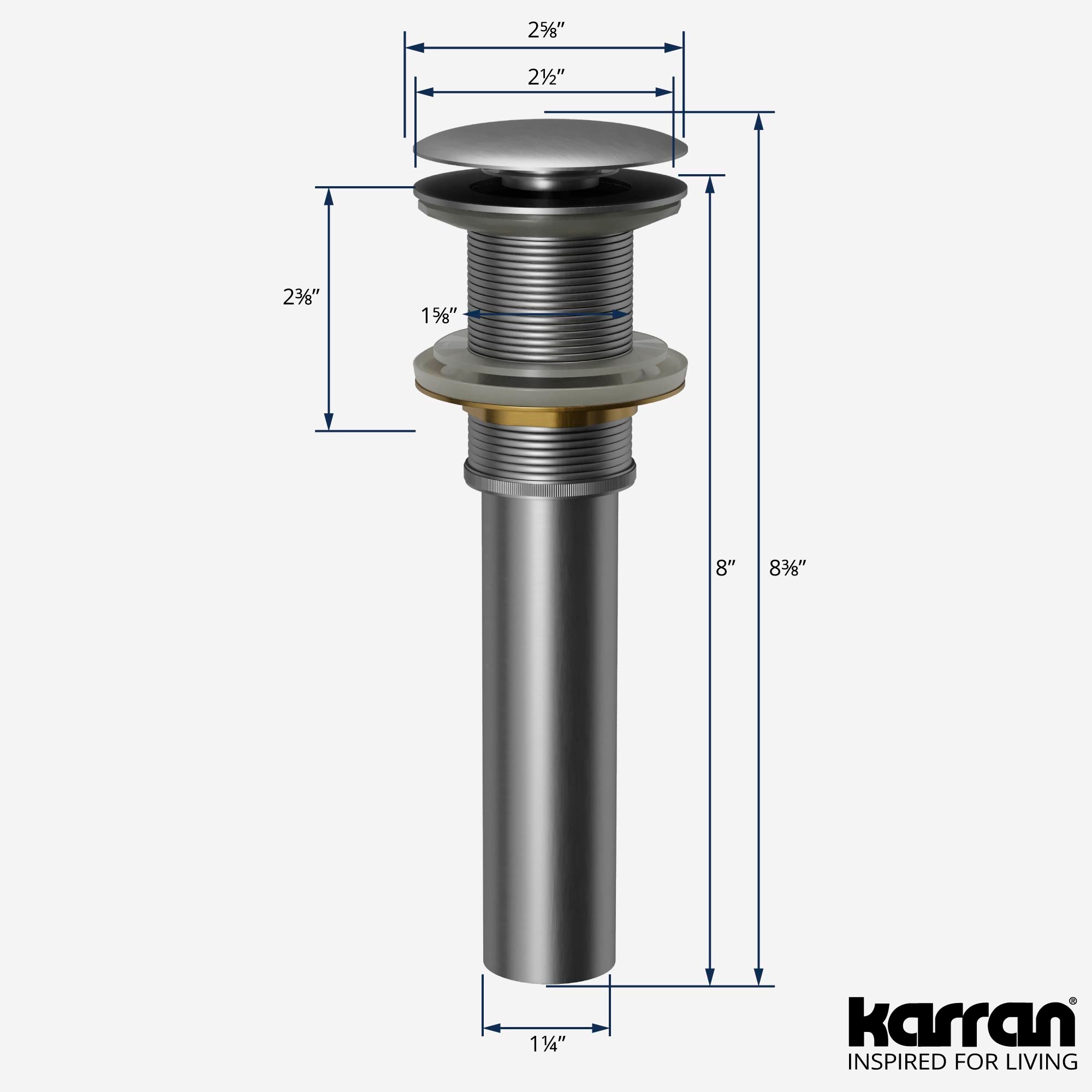 Karran PU25SS Popup-Drains-Accessories - View #3