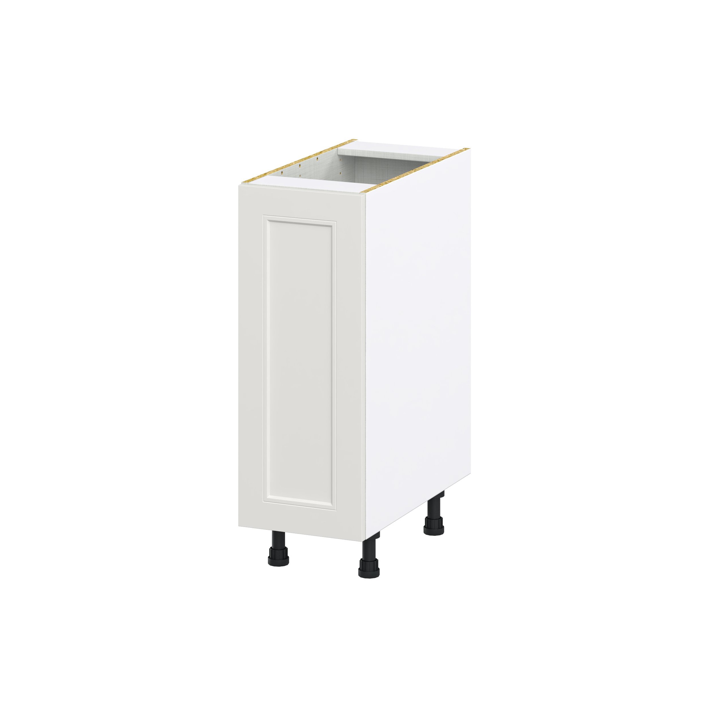 Hugo&Borg DSB12FH(L/R)-BE Belcourt 12-in W x 34.5-in H x 24-in D Painted Light Gray Base Fully assembled Cabinet (Recessed Panel Shaker)