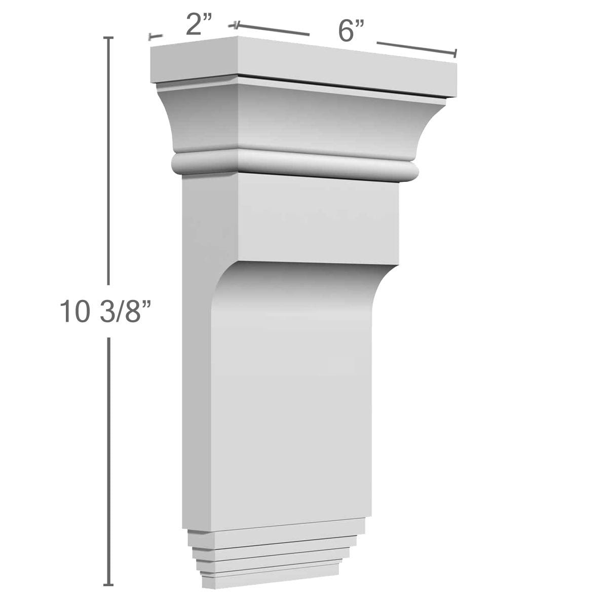 Ekena Millwork BKT06X10X02ES Exterior-Brackets-Braces - View #2