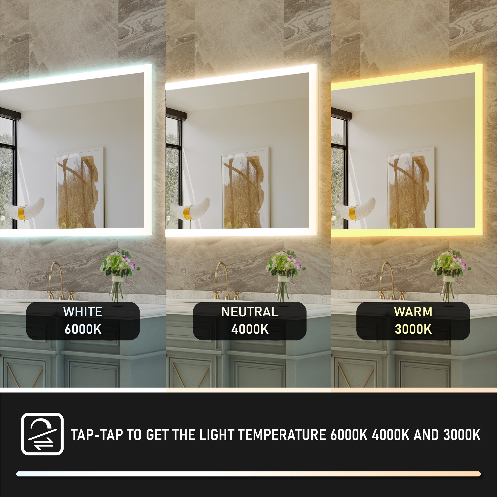 WELLFOR W7MRL6028 Framed-Bath-Mirrors - View #11