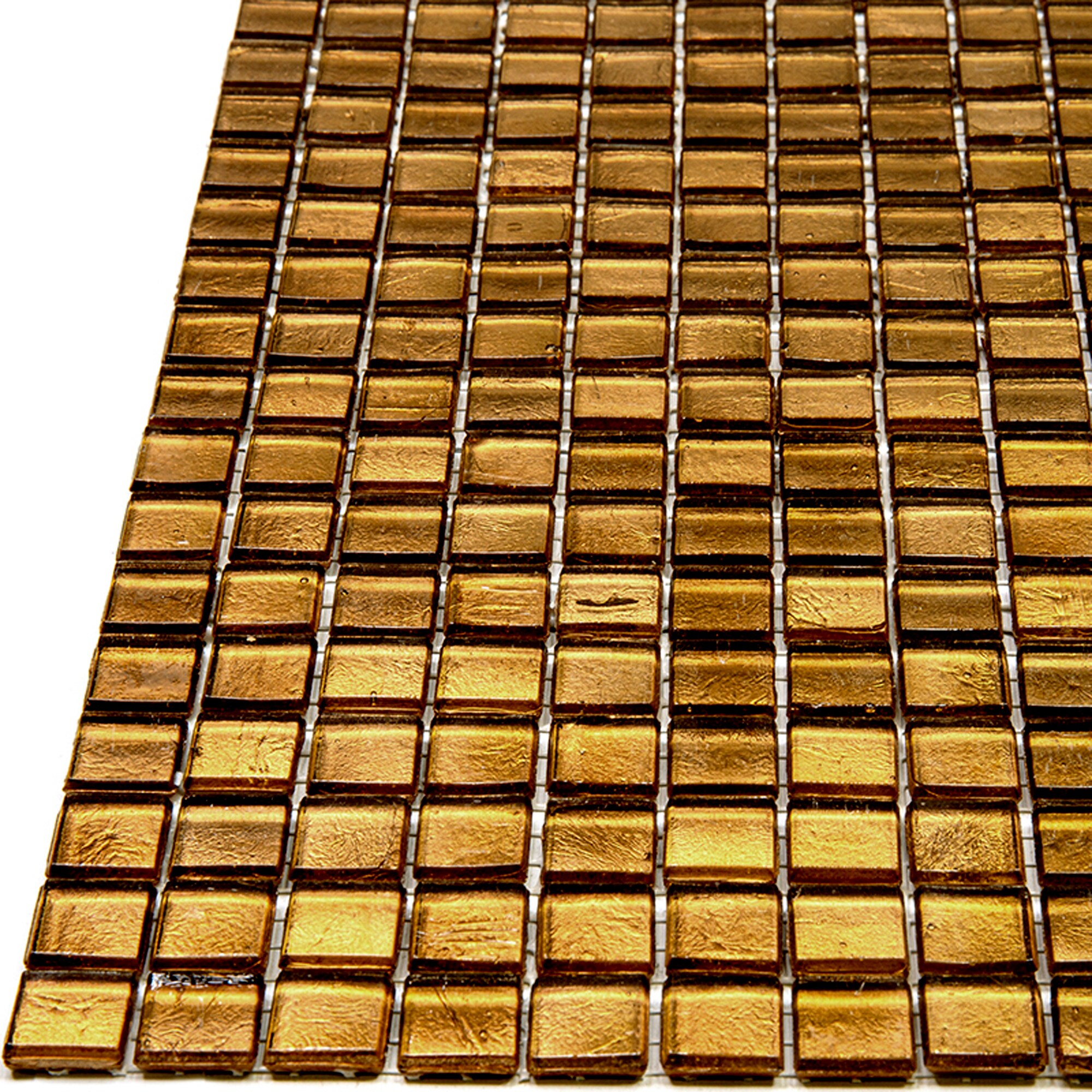 Apollo Tile Skosh Goldenrod Brown 11-1/2-in x 11-1/2-in Glossy Glass Uniform Squares Floor and Wall Tile (18.69-sq. ft/ Carton)