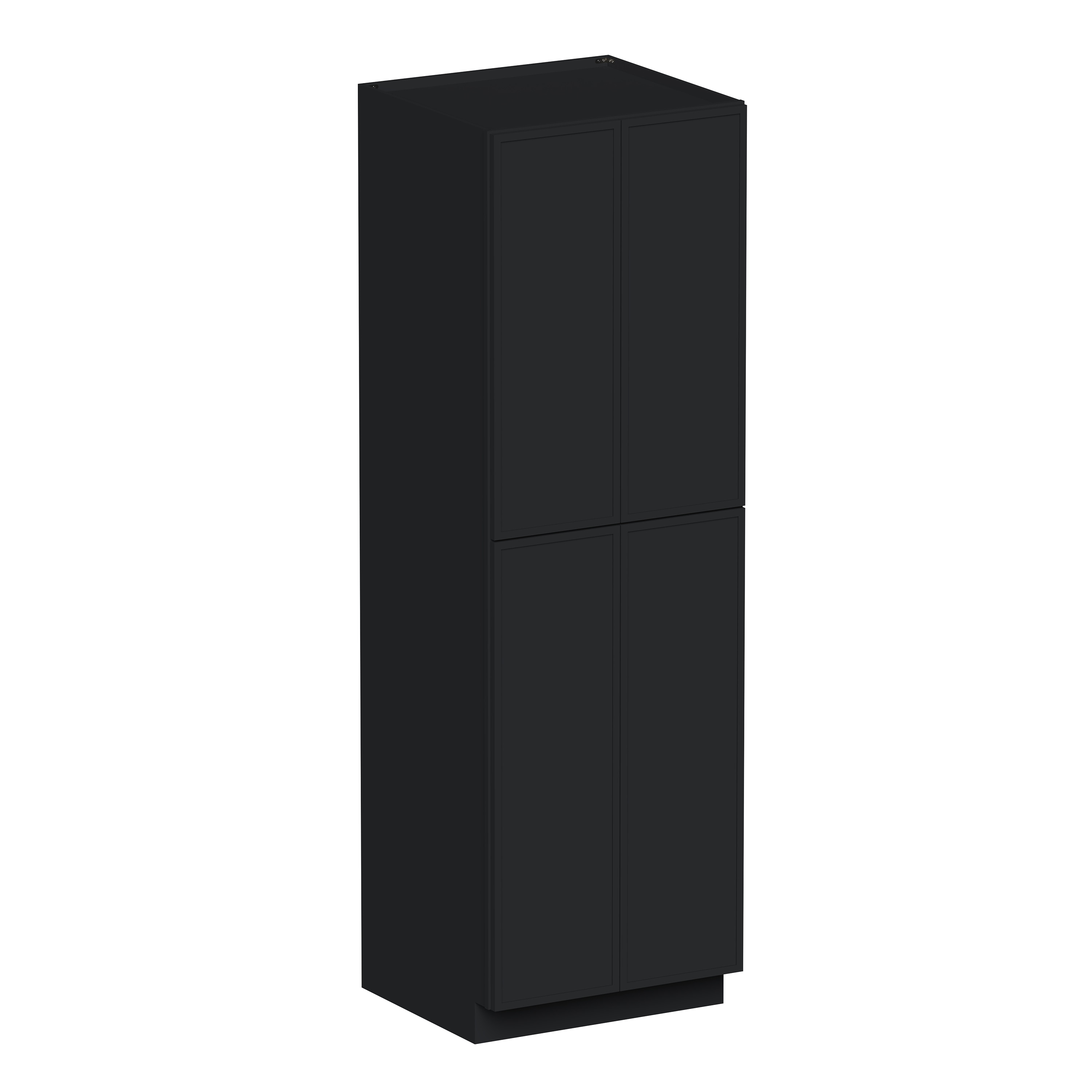 CASAINC 30 in. W x 27 in. D x 96 in. H Plywood Ready to Assemble Tall Pantry Kitchen Cabinet in Ebony Black with Full Door