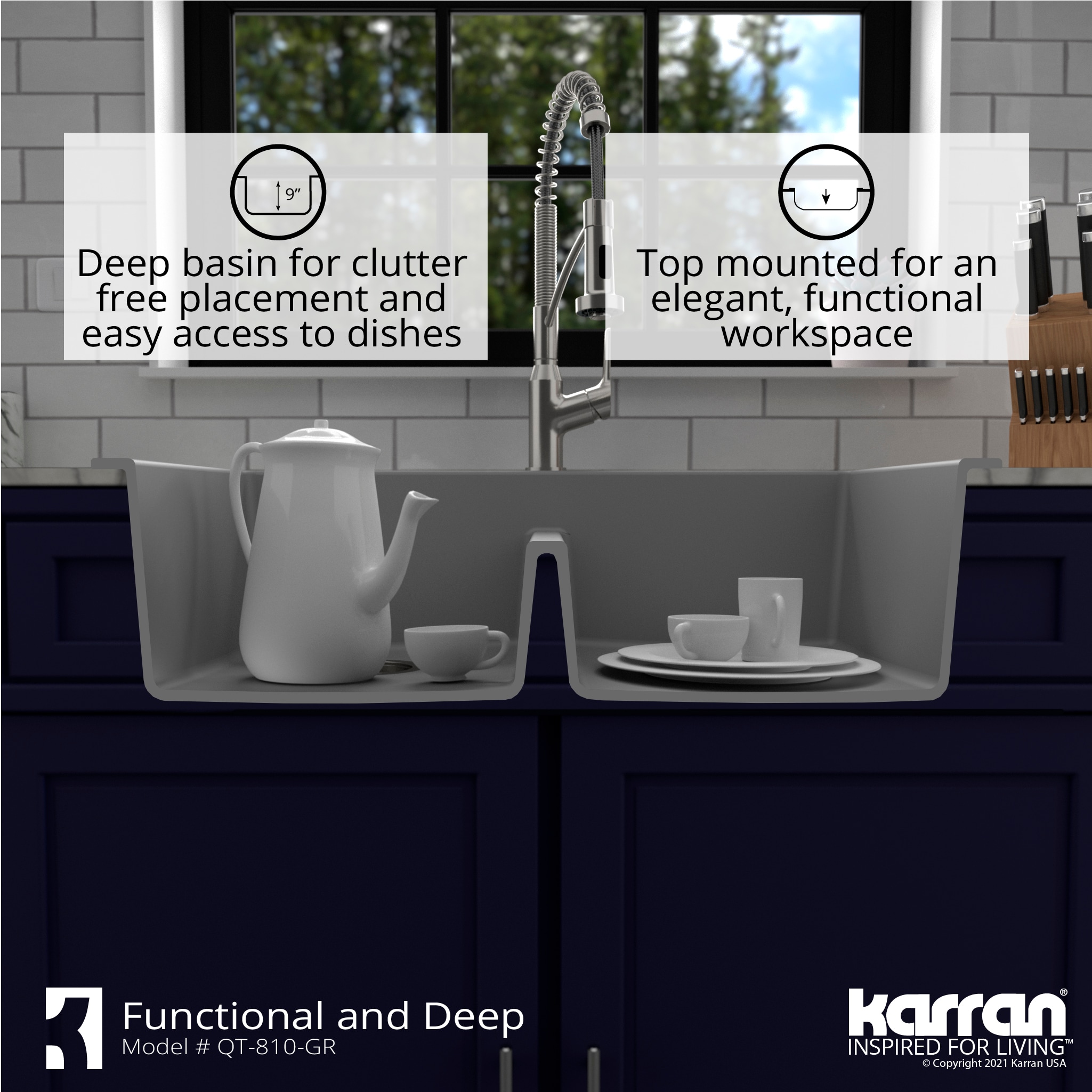 Karran QT-810-GR Kitchen-Sinks - View #10